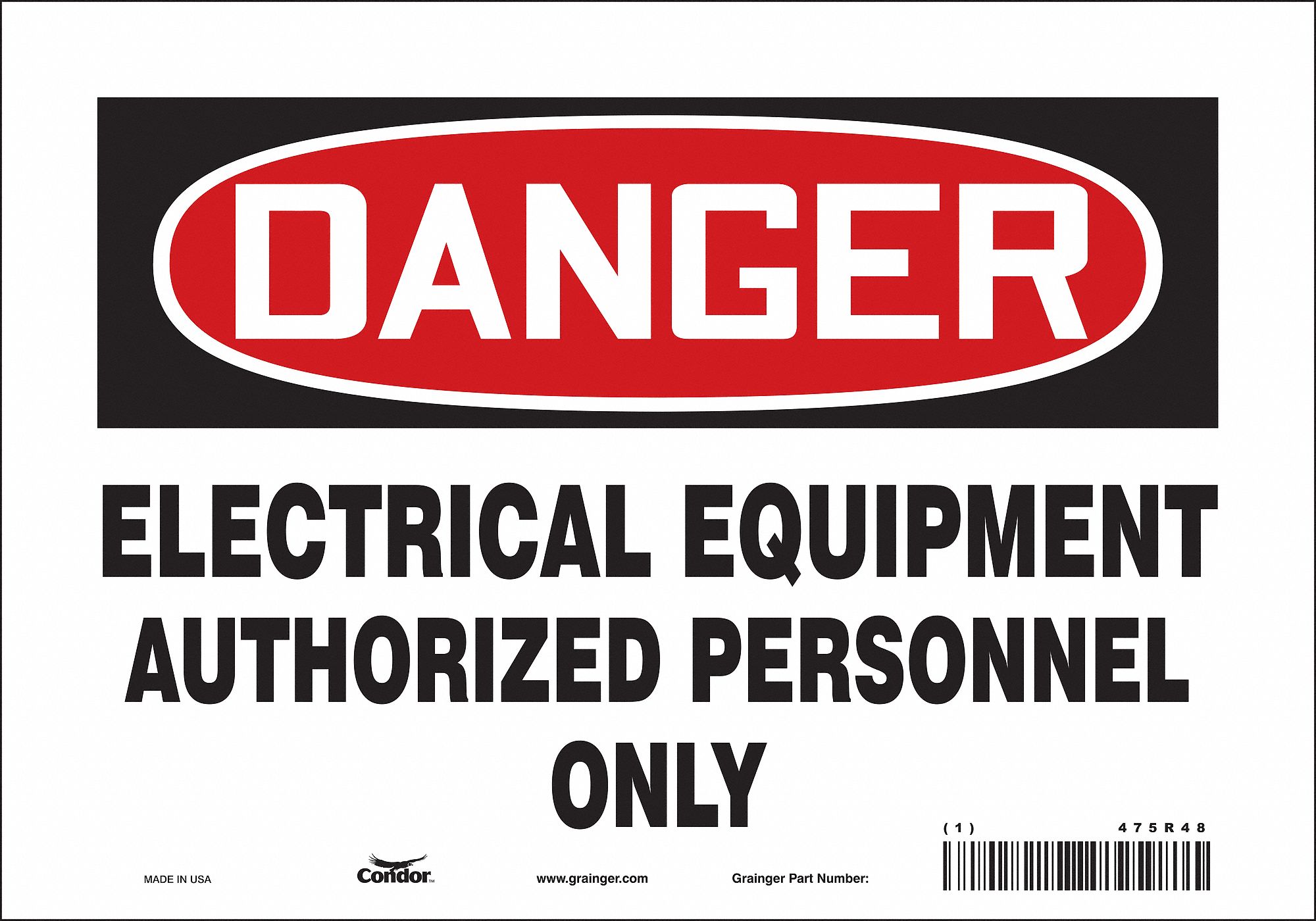Safety Sign: Vinyl, Adhesive Sign Mounting, 7 in x 10 in Nominal Sign Size, Not Retroreflective