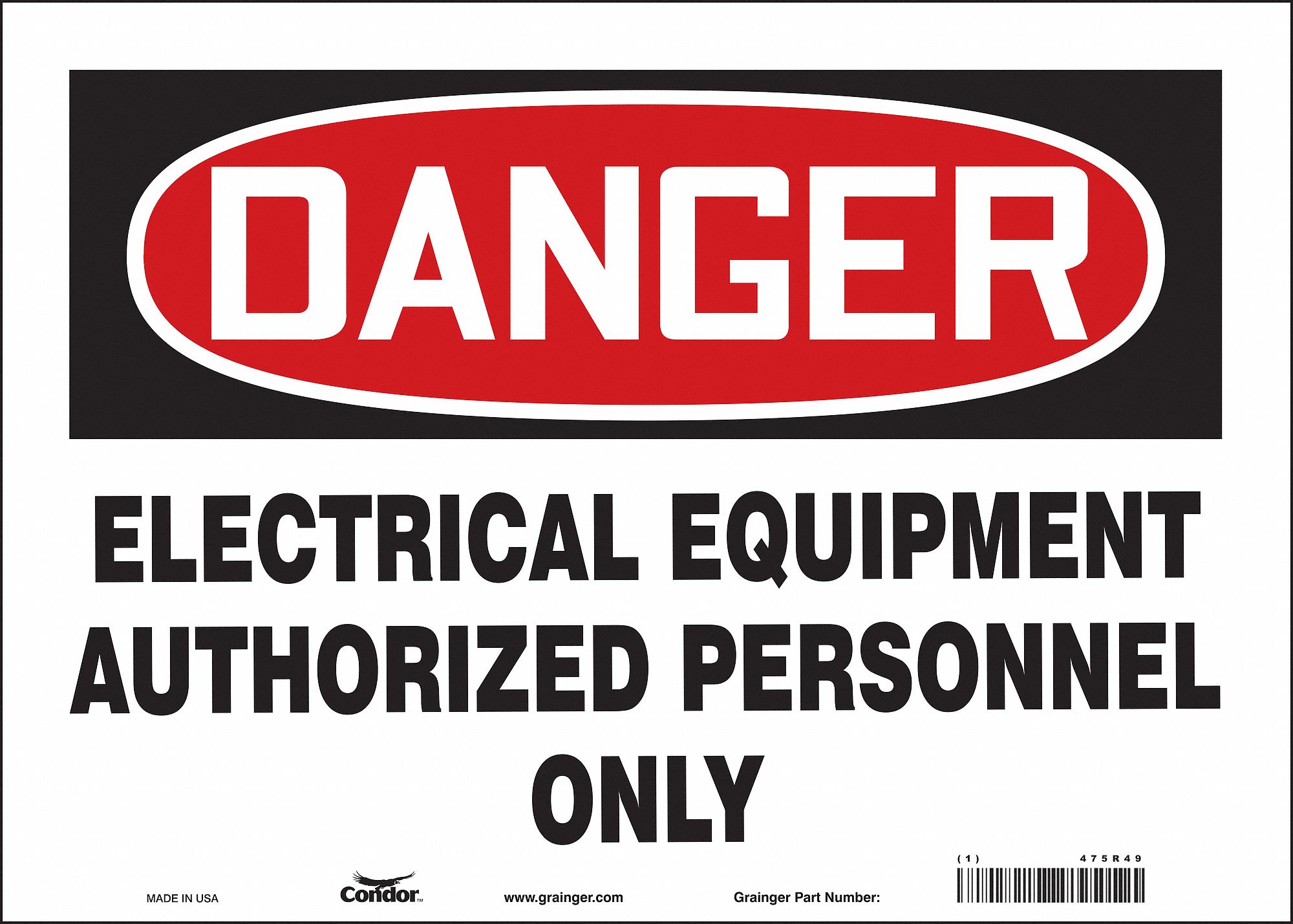 Safety Sign: Vinyl, Adhesive Sign Mounting, 10 in x 14 in Nominal Sign Size, Not Retroreflective