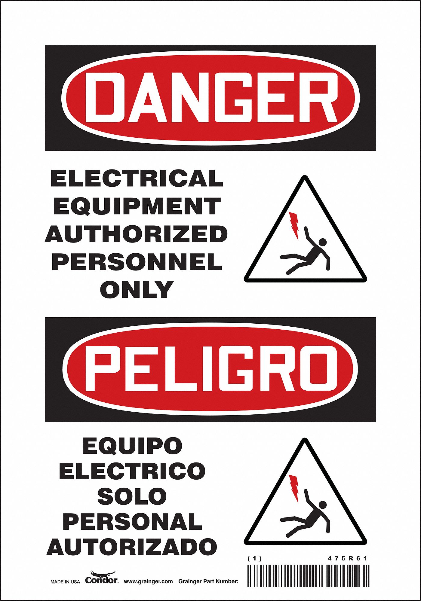 Safety Sign: Vinyl, Adhesive Sign Mounting, 10 in x 7 in Nominal Sign Size, Not Retroreflective
