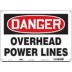 Danger: Overhead Power Lines Signs