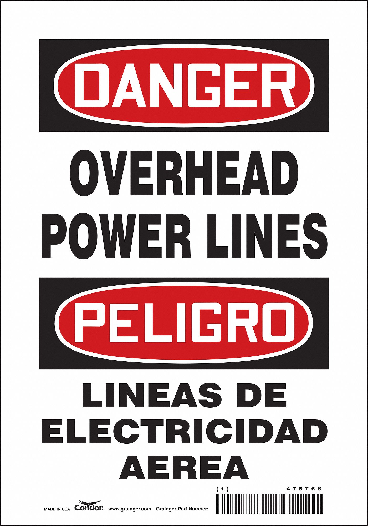 Safety Sign: Vinyl, Adhesive Sign Mounting, 10 in x 7 in Nominal Sign Size, Not Retroreflective