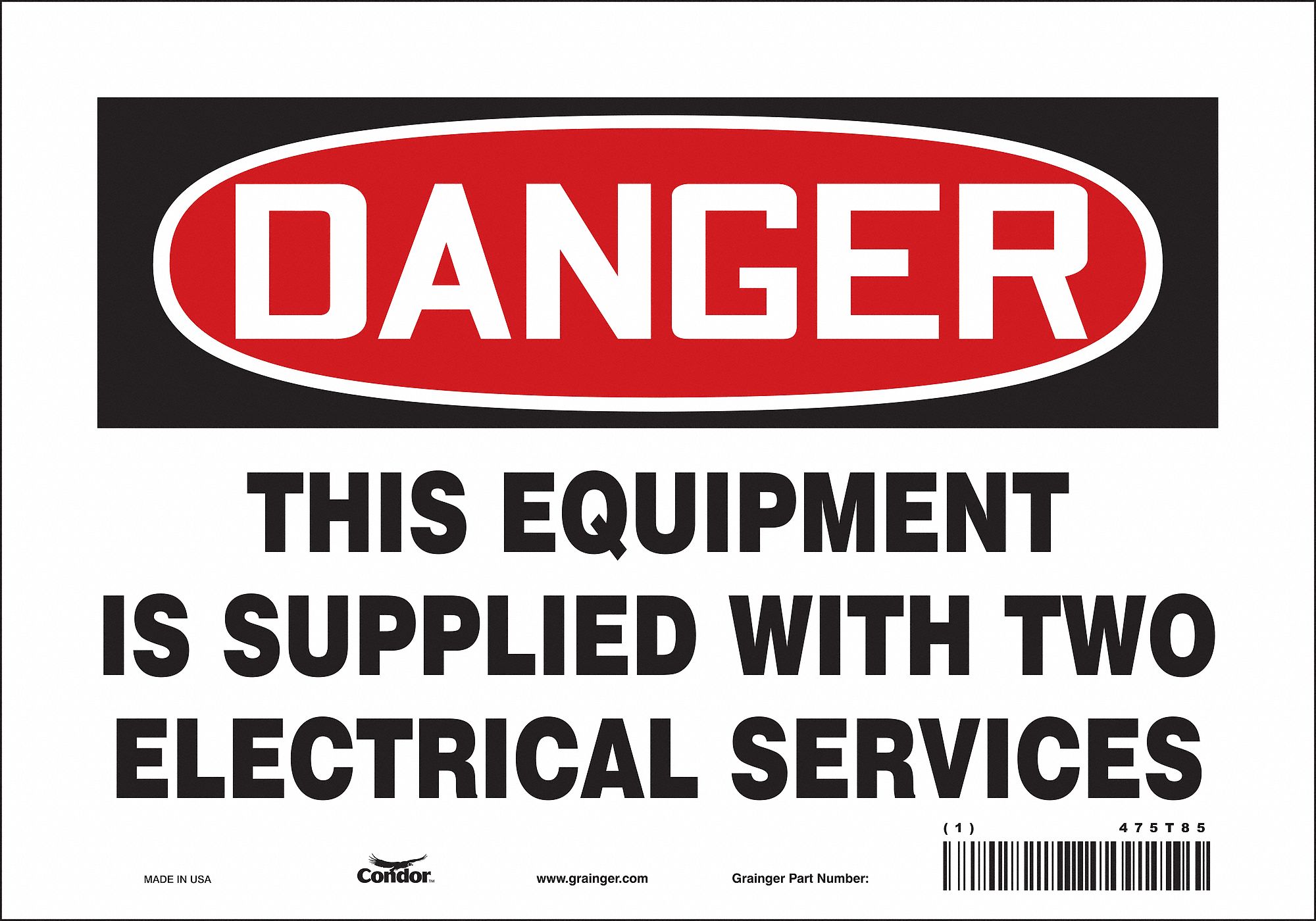 Safety Sign: Vinyl, Adhesive Sign Mounting, 7 in x 10 in Nominal Sign Size, Not Retroreflective