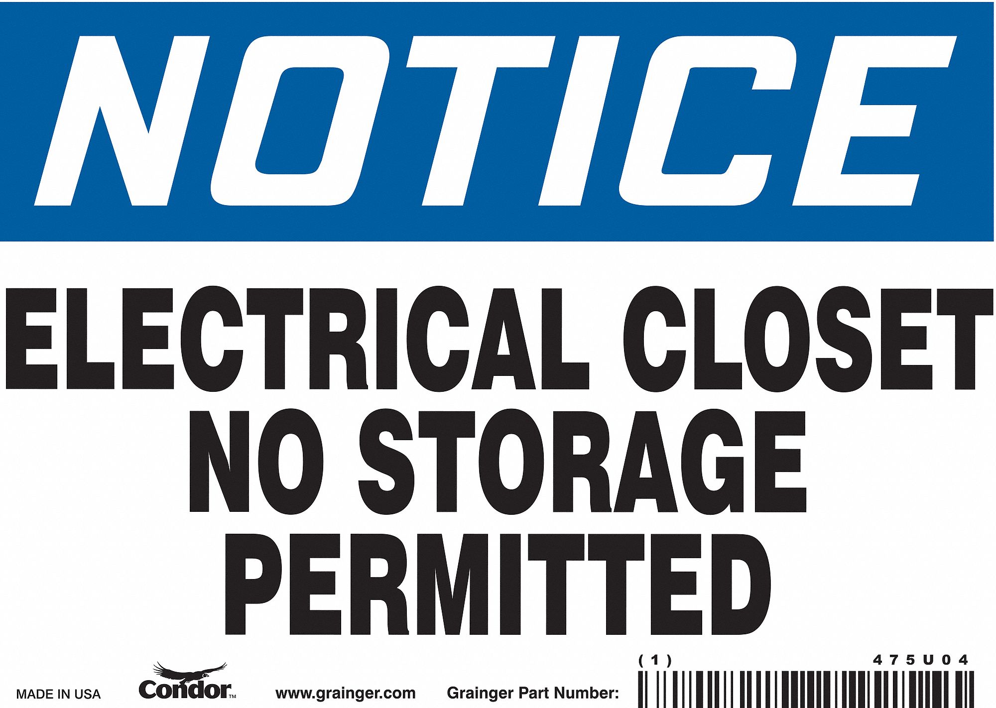 Safety Sign: Vinyl, Adhesive Sign Mounting, 5 in x 7 in Nominal Sign Size, Not Retroreflective