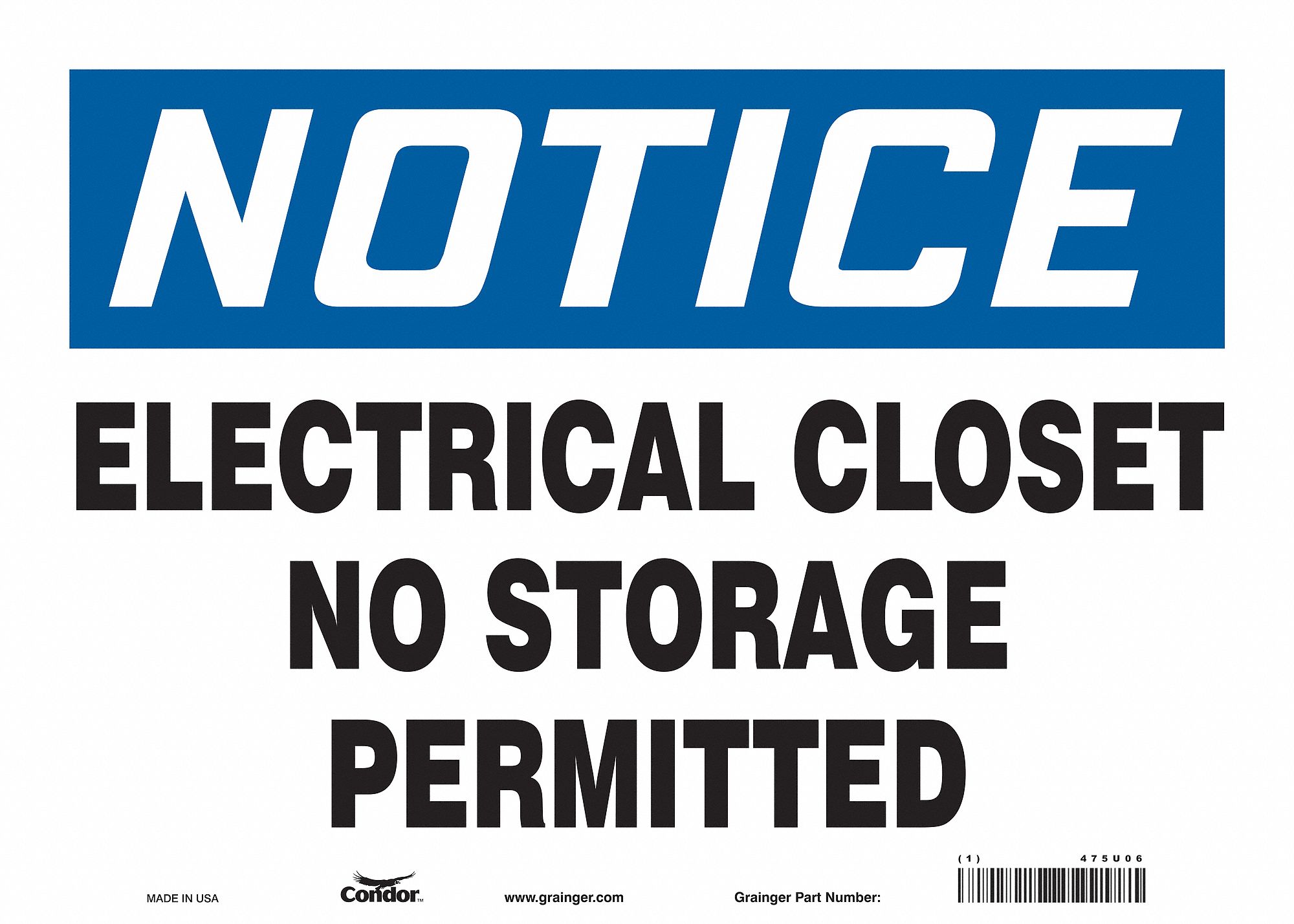 Safety Sign: Vinyl, Adhesive Sign Mounting, 10 in x 14 in Nominal Sign Size, Not Retroreflective