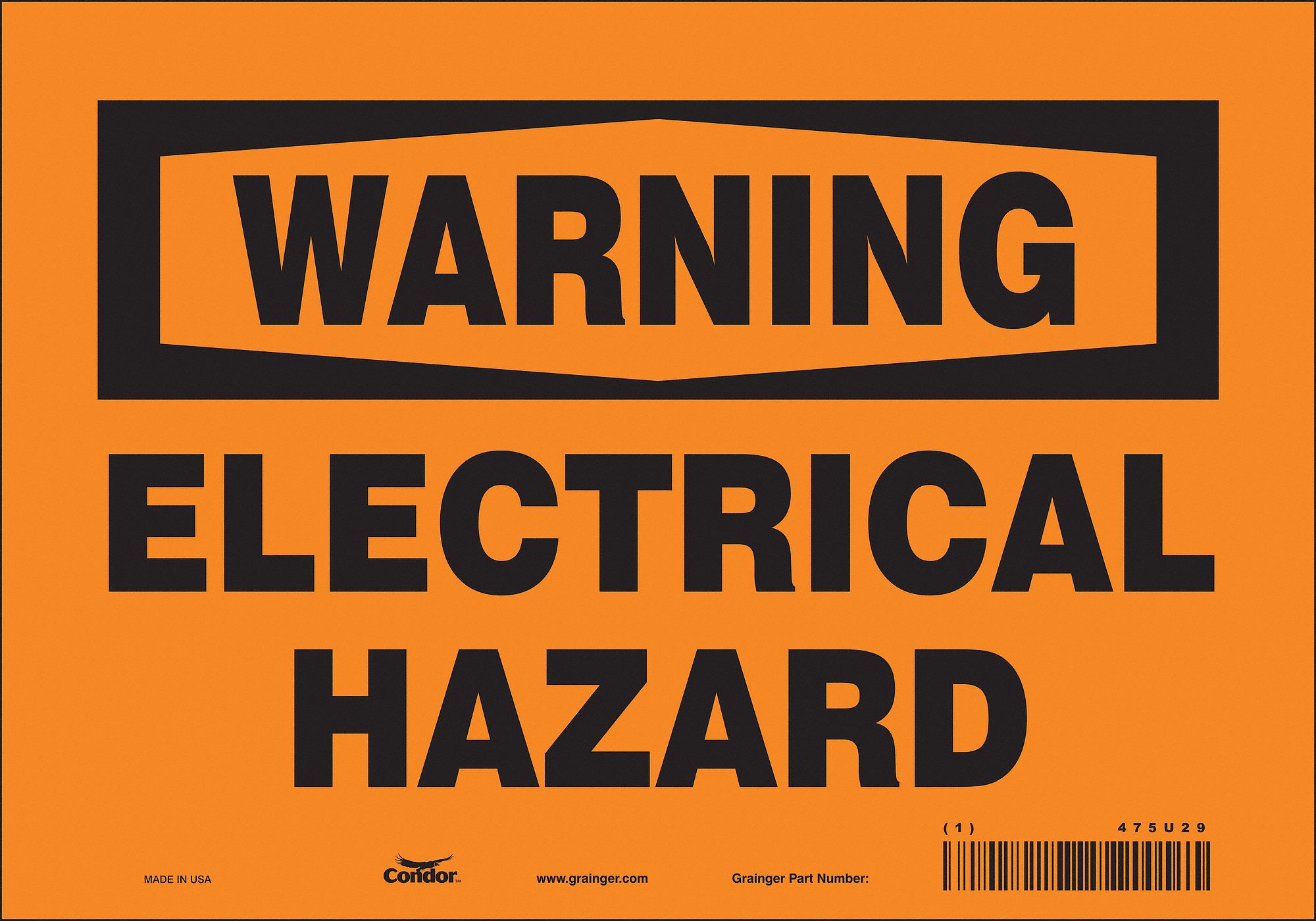 Safety Sign: Vinyl, Adhesive Sign Mounting, 7 in x 10 in Nominal Sign Size, Not Retroreflective