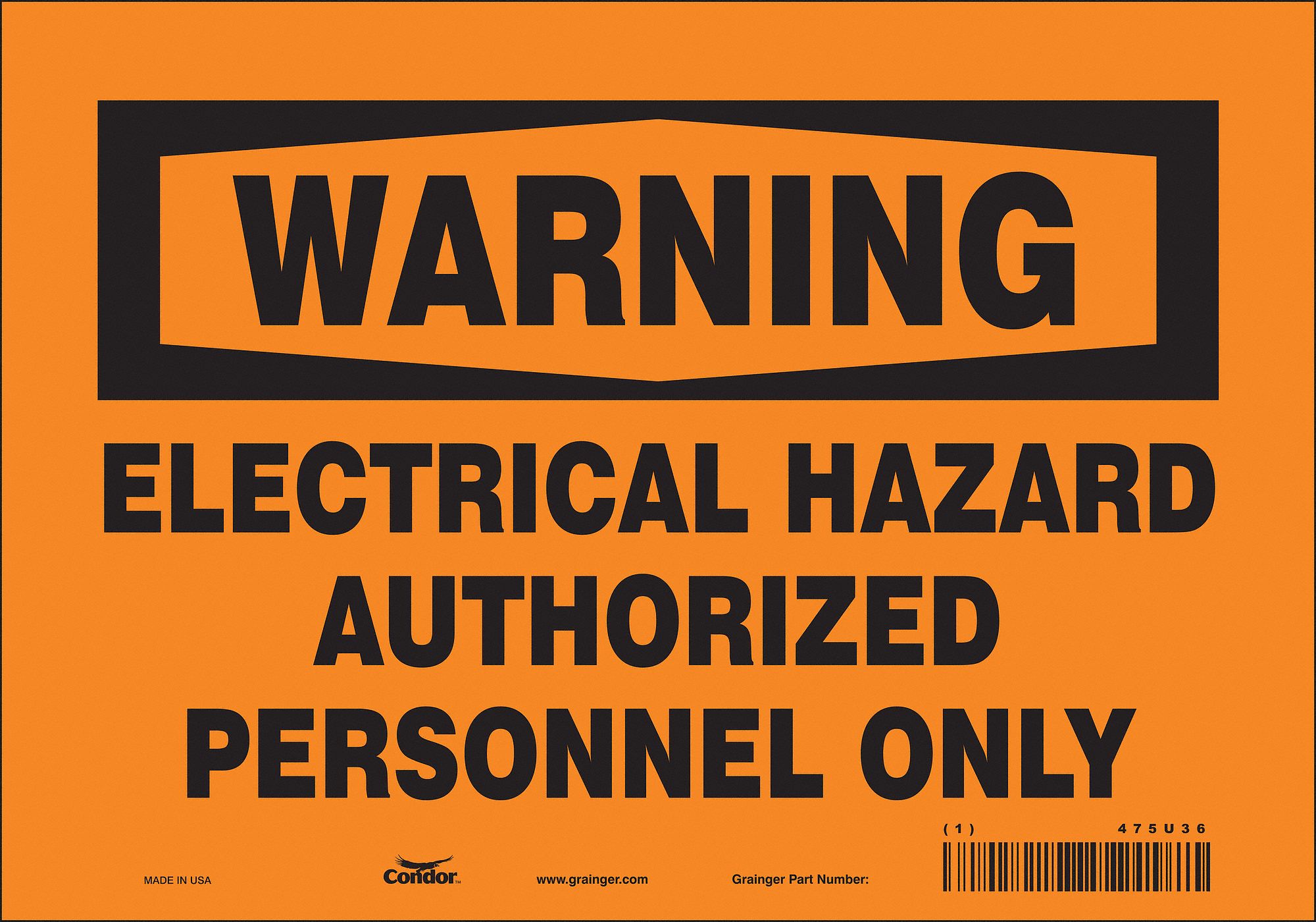 PANNEAU SECURITE,7PO X 10PO,VINYLE