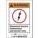 SAFETY SIGN, VINYL, ADHESIVE MOUNT, 5X3½ IN, 0.004 IN THICK, 5 PK, ELECTRICAL HAZARD. AUTHORIZED PERSONNEL ONLY.