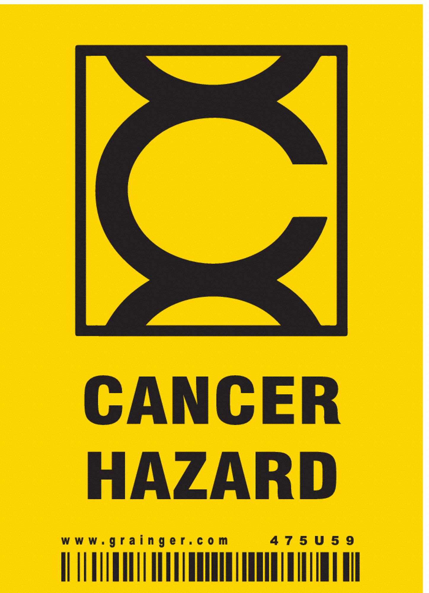 Safety Sign, 4in x 2.875in, Vinyl, PK25