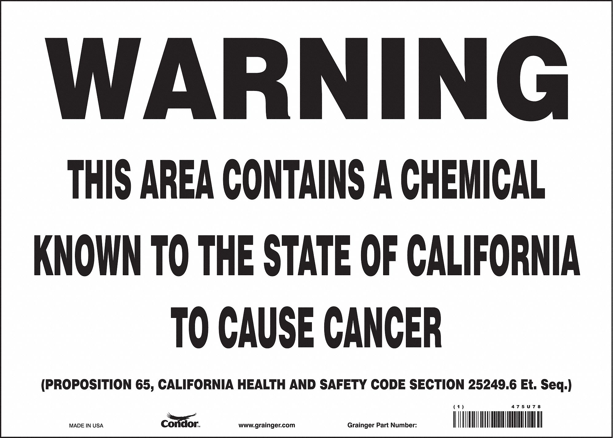 Safety Sign, 14" Wx10" H, 0.004" Thickness