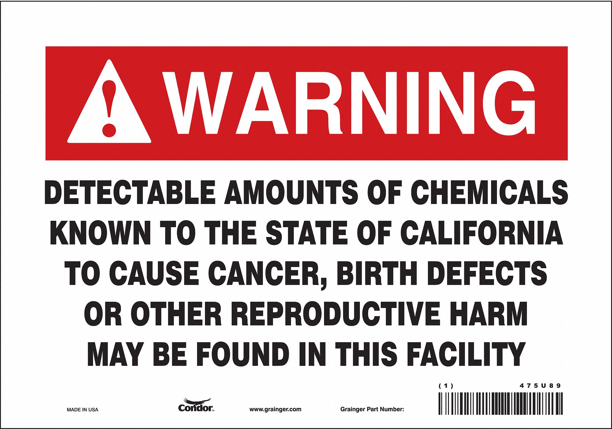 Safety Sign, 10" Wx7" H, 0.004" Thickness