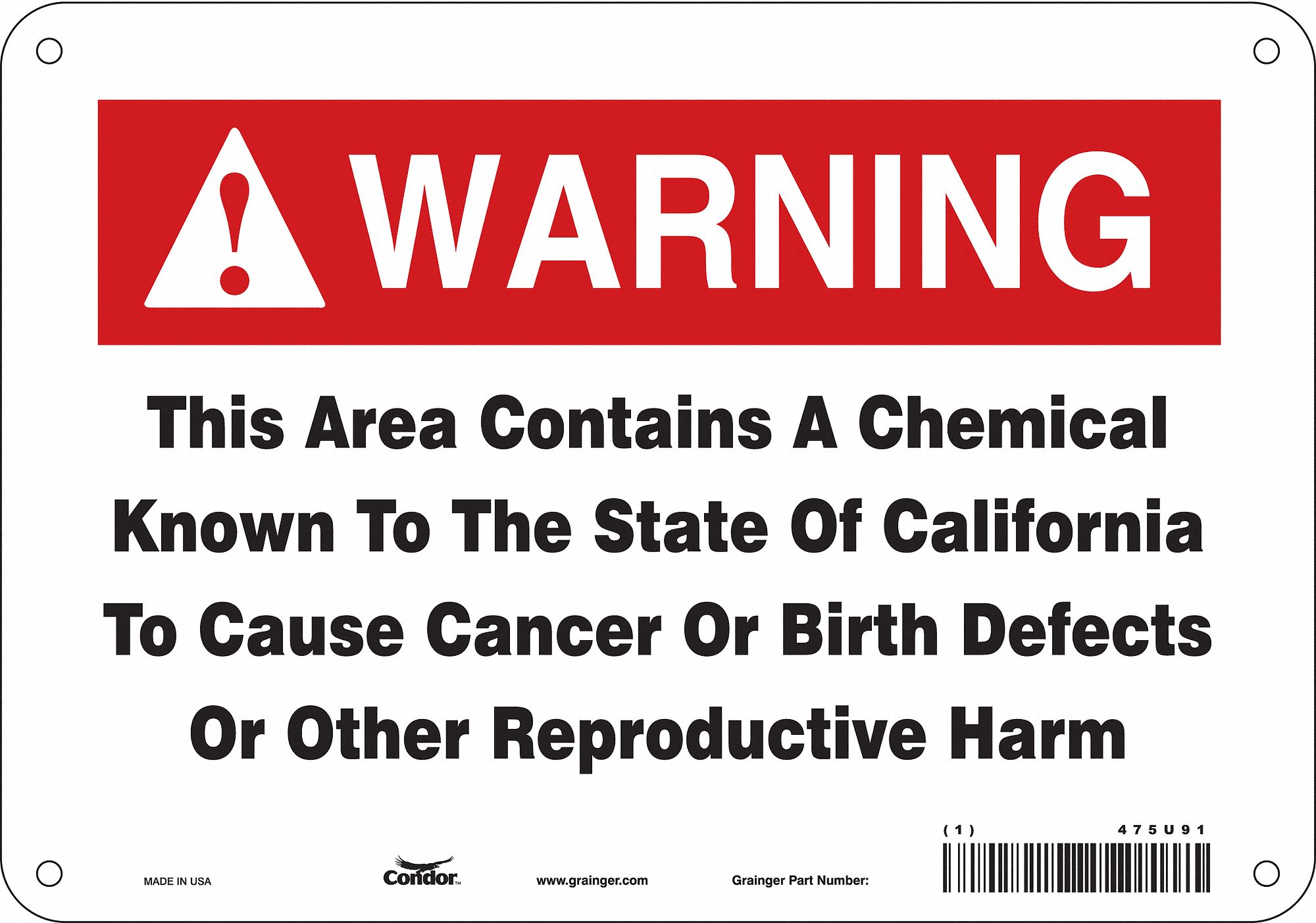 Safety Sign, 10" Wx7" H, 0.032" Thickness