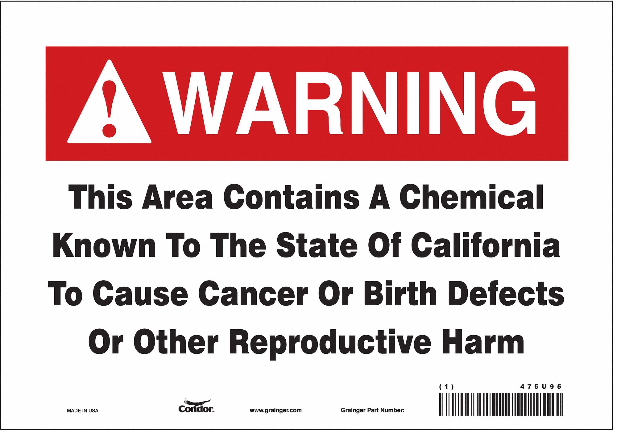 Safety Sign, 10" Wx7" H, 0.004" Thickness