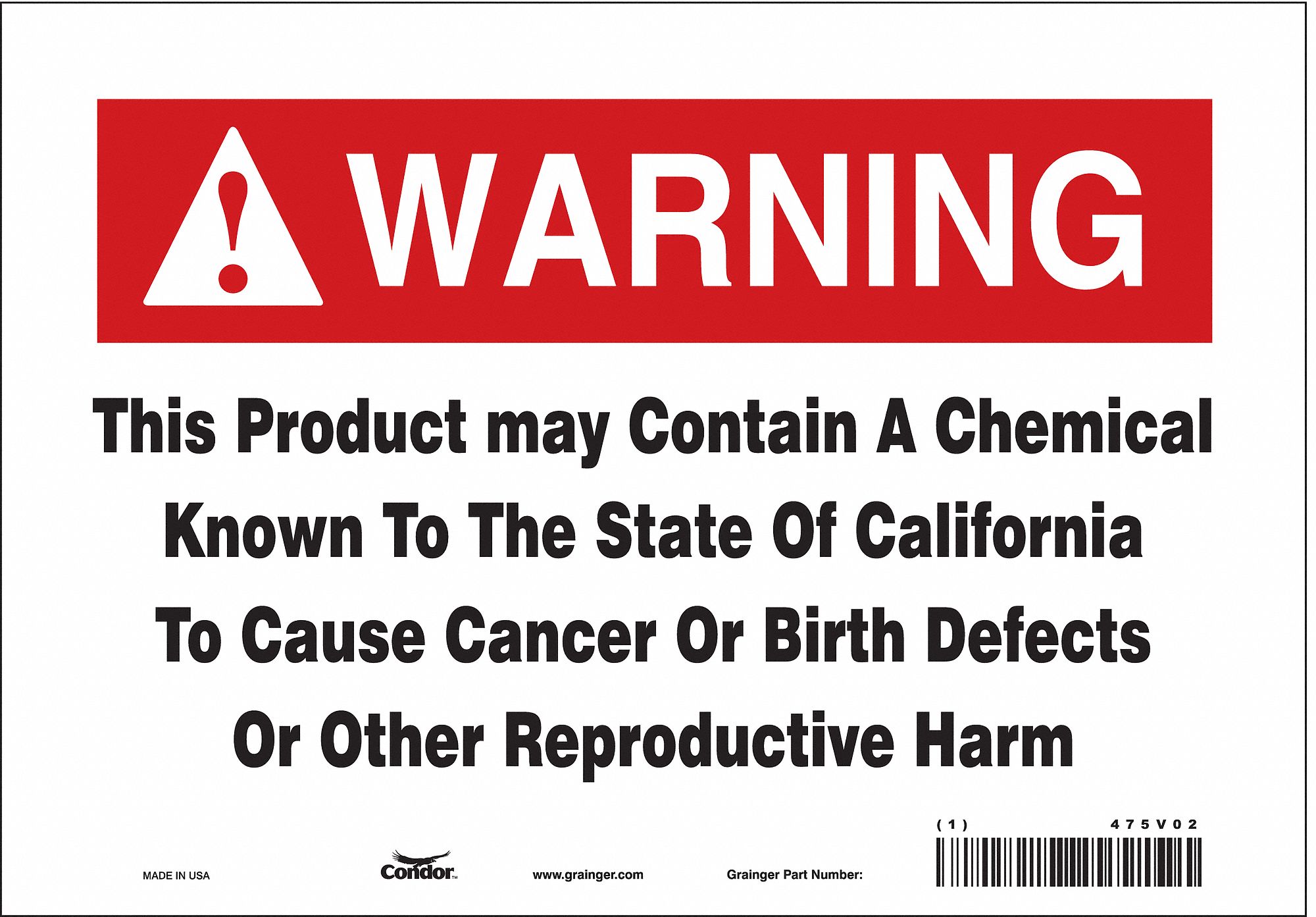 Safety Sign, 10" Wx7" H, 0.004" Thickness