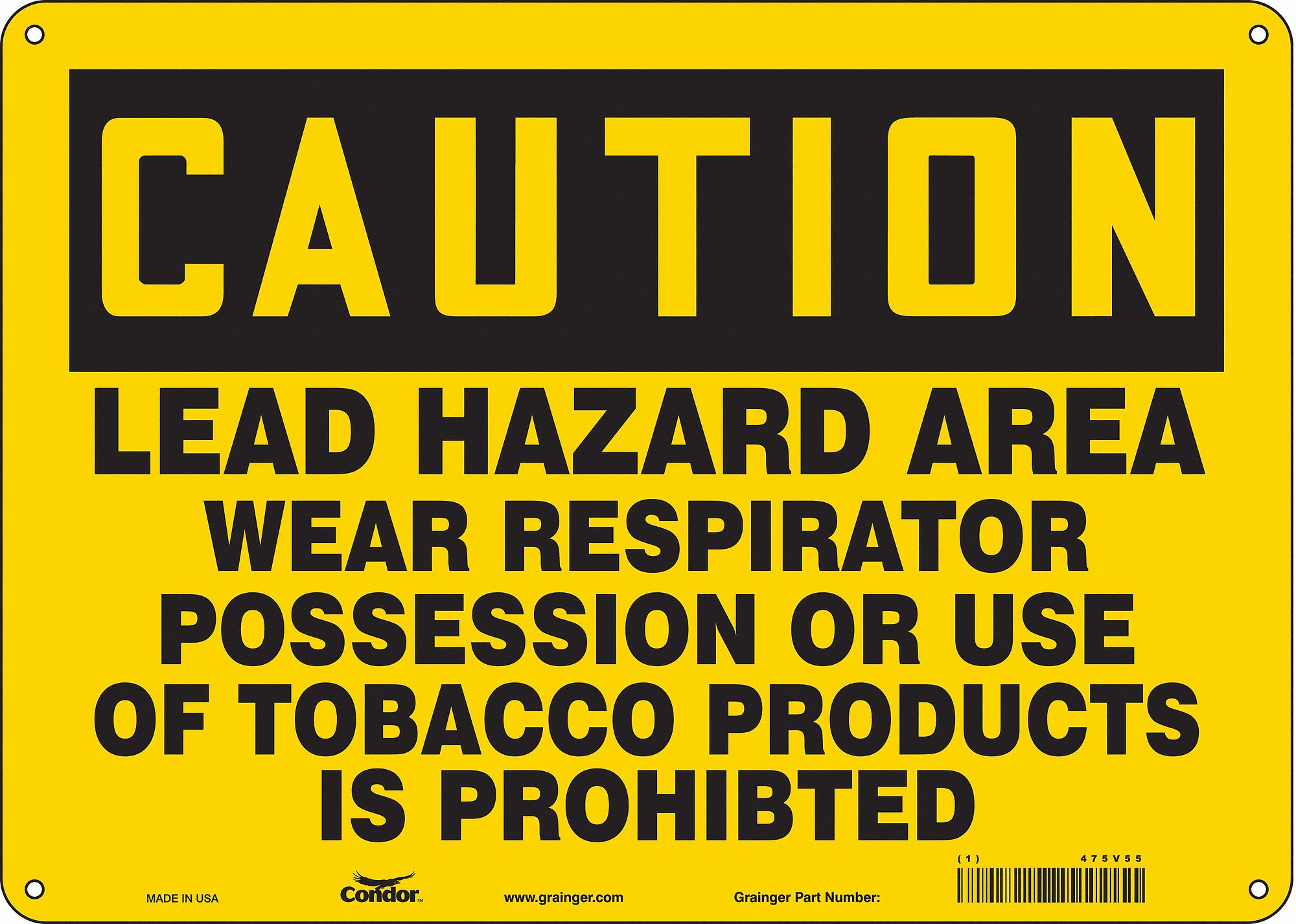 Safety Sign, 10 in x 14 in, Polyethylene