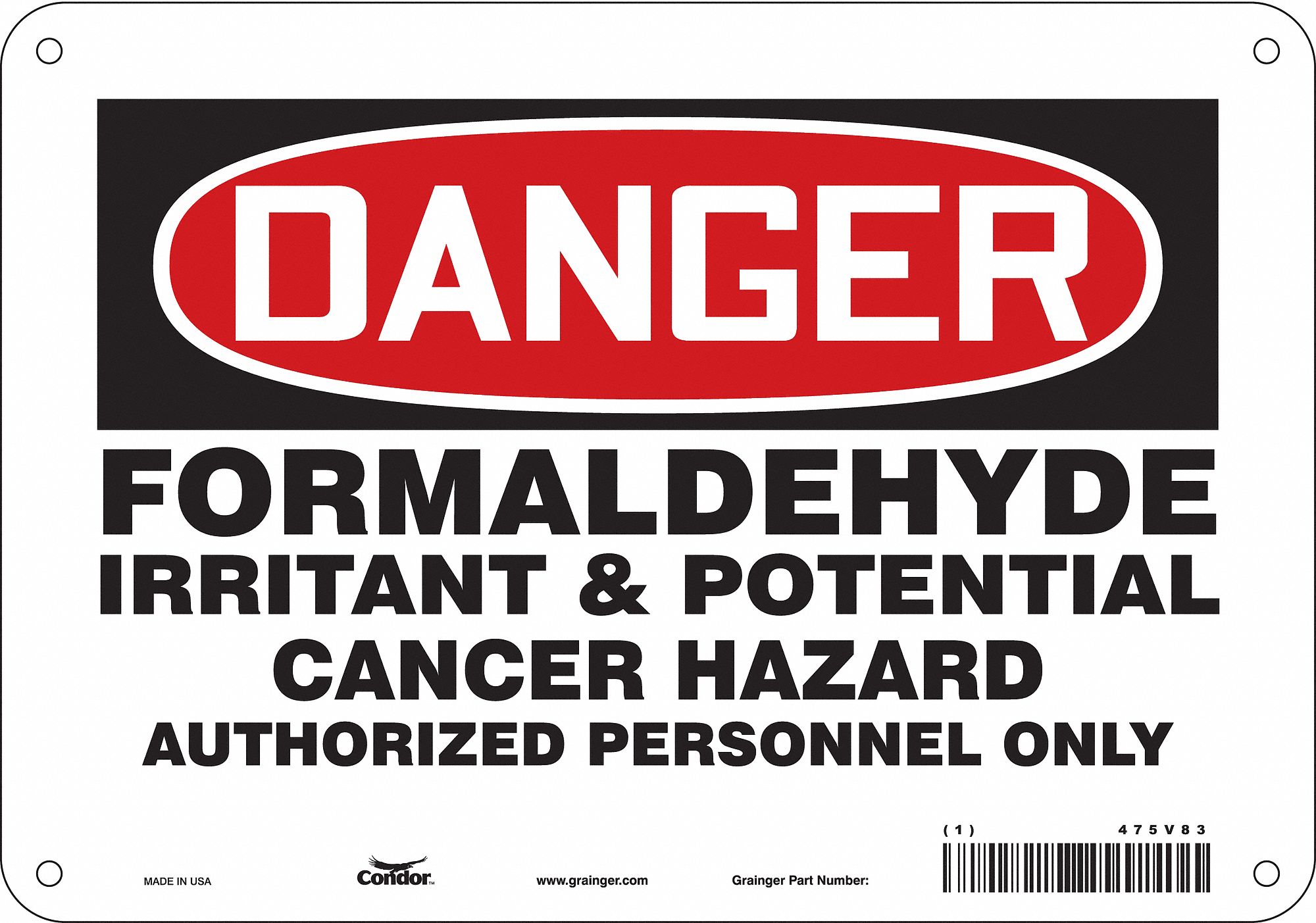 PANNEAU SECURITE,7PO X 10PO,ALUMINIUM