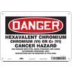 Danger: Hexavalent Chromium Chromium (Vi) Or Cr (Vi) Cancer Hazard Can Damage Skin, Eyes, Nasal Passages And Lungs. Authorized Personnel Only. Respirators May Be Required In This Area. Signs