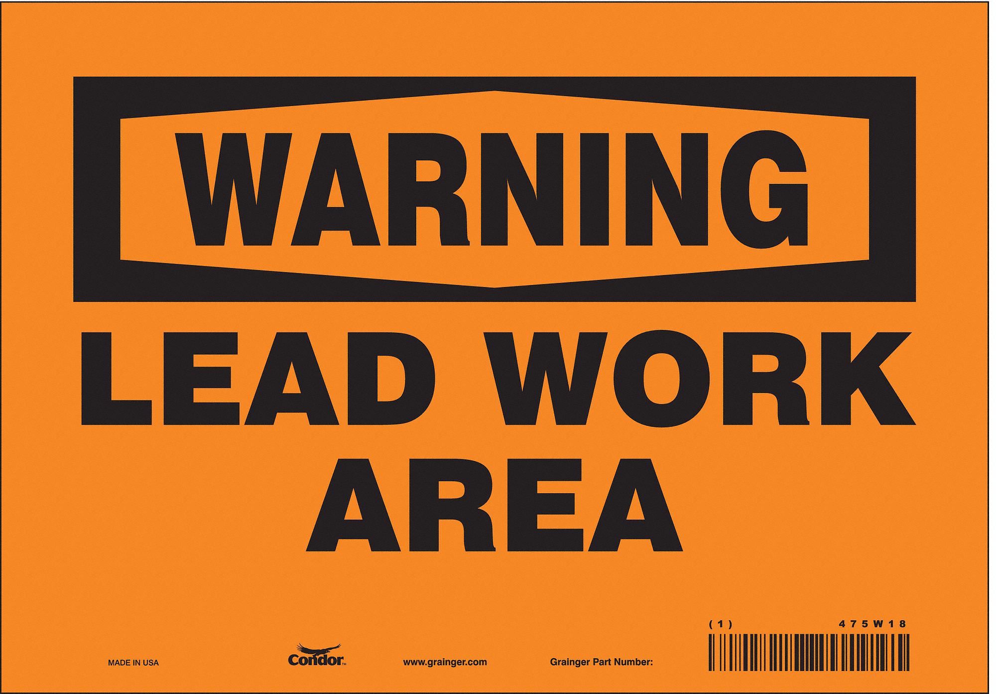 Safety Sign: Vinyl, Adhesive Sign Mounting, 7 in x 10 in Nominal Sign Size, Not Retroreflective