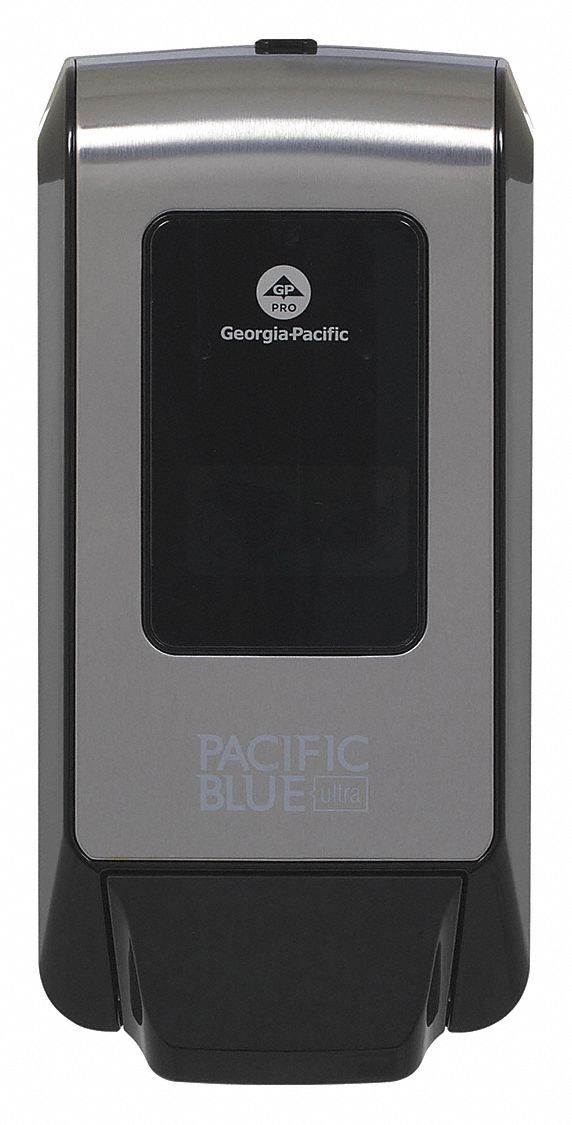 Soap Dispenser: Manual, 1, 000 mL_1, 200 mL Refill Size, Foam, Silver