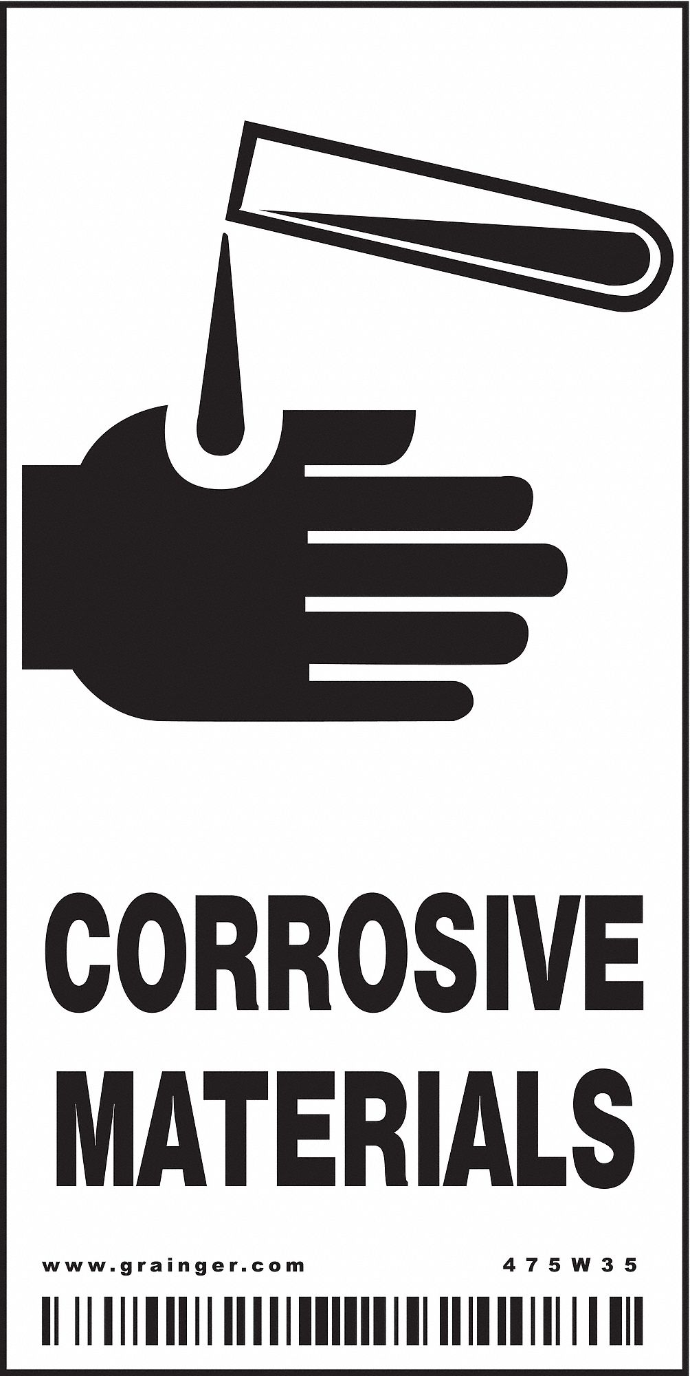 Safety Sign, 4 in x 2 in, Vinyl, PK25
