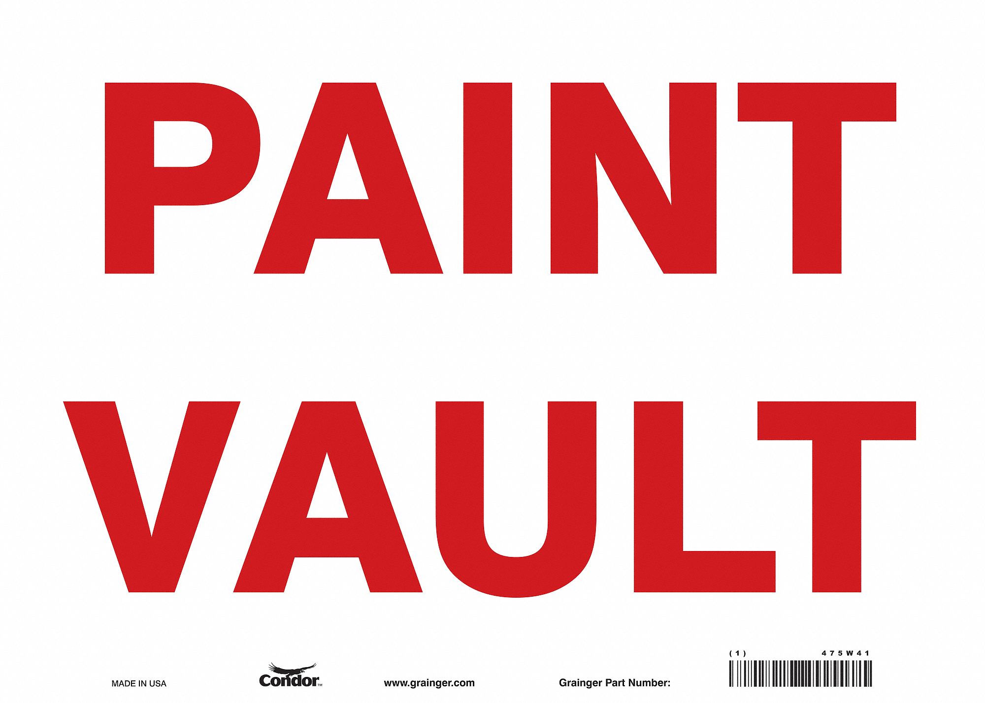 Safety Sign: Vinyl, Adhesive Sign Mounting, 10 in x 14 in Nominal Sign Size, Not Retroreflective