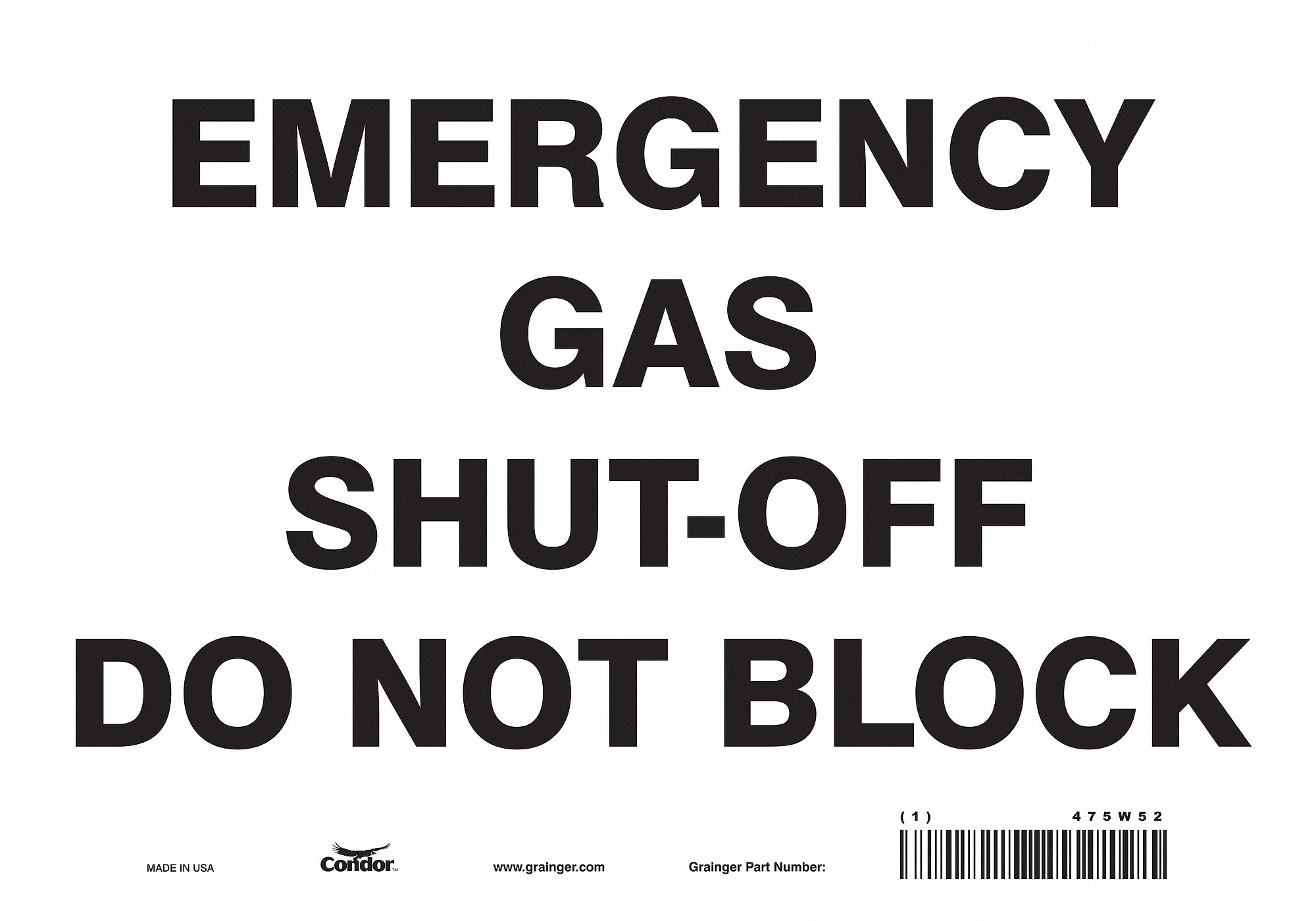 Safety Sign: Vinyl, Adhesive Sign Mounting, 7 in x 10 in Nominal Sign Size, Not Retroreflective