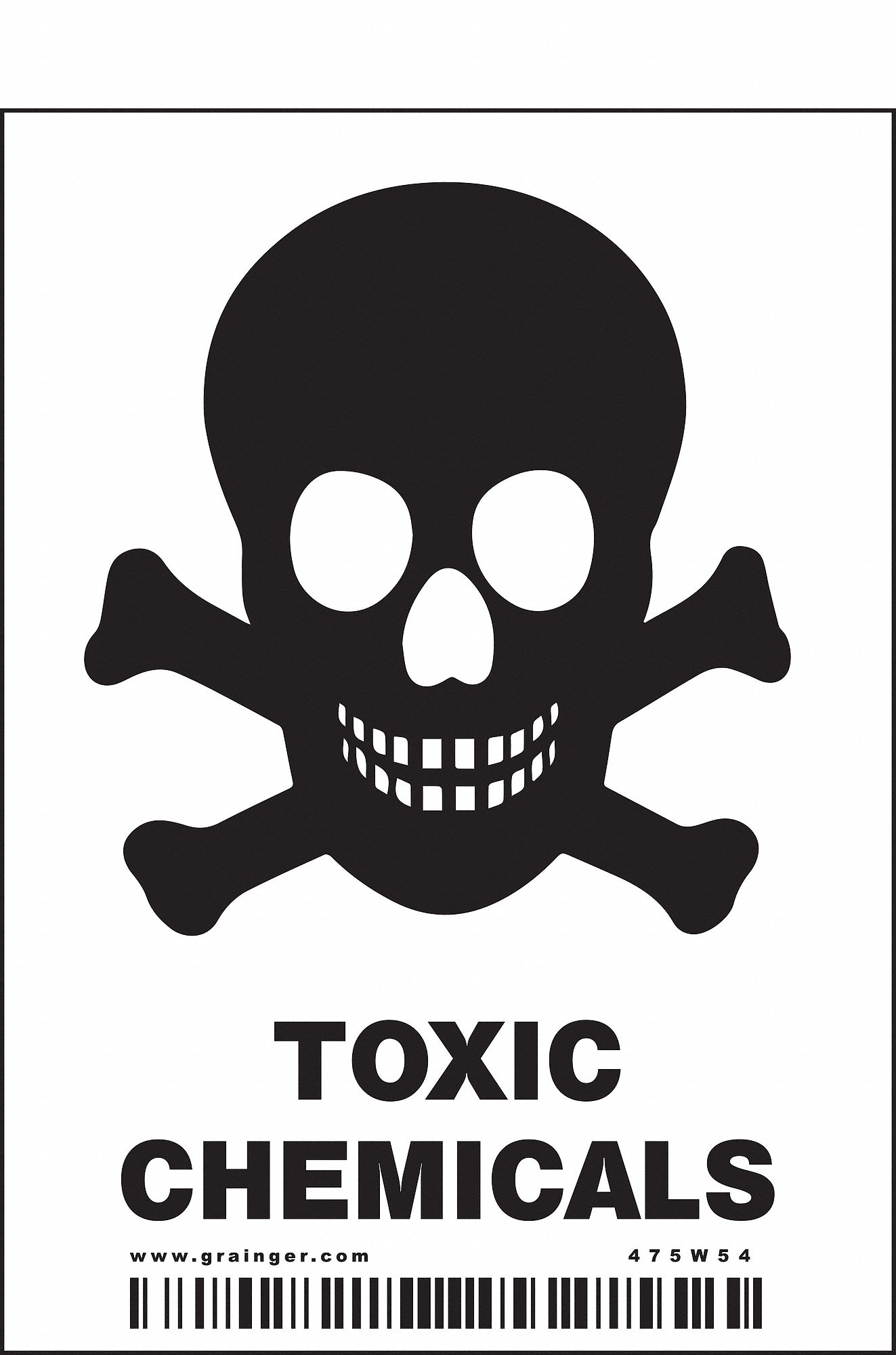 Safety Sign, 4 in x 2 in, Vinyl, PK25