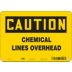 Caution: Chemical Lines Overhead Signs
