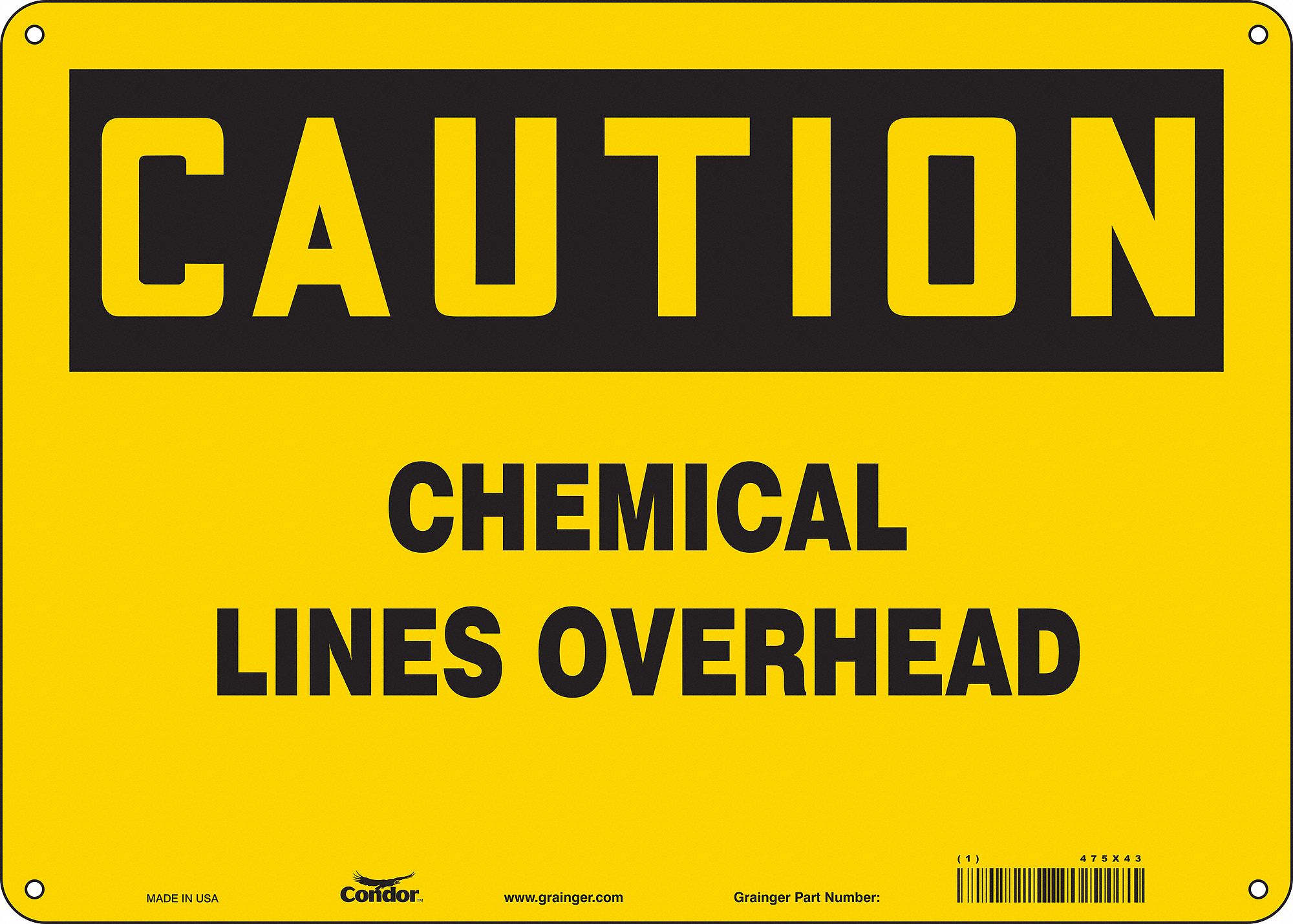Safety Sign: Vinyl, Adhesive Sign Mounting, 10 in x 14 in Nominal Sign Size, Not Retroreflective