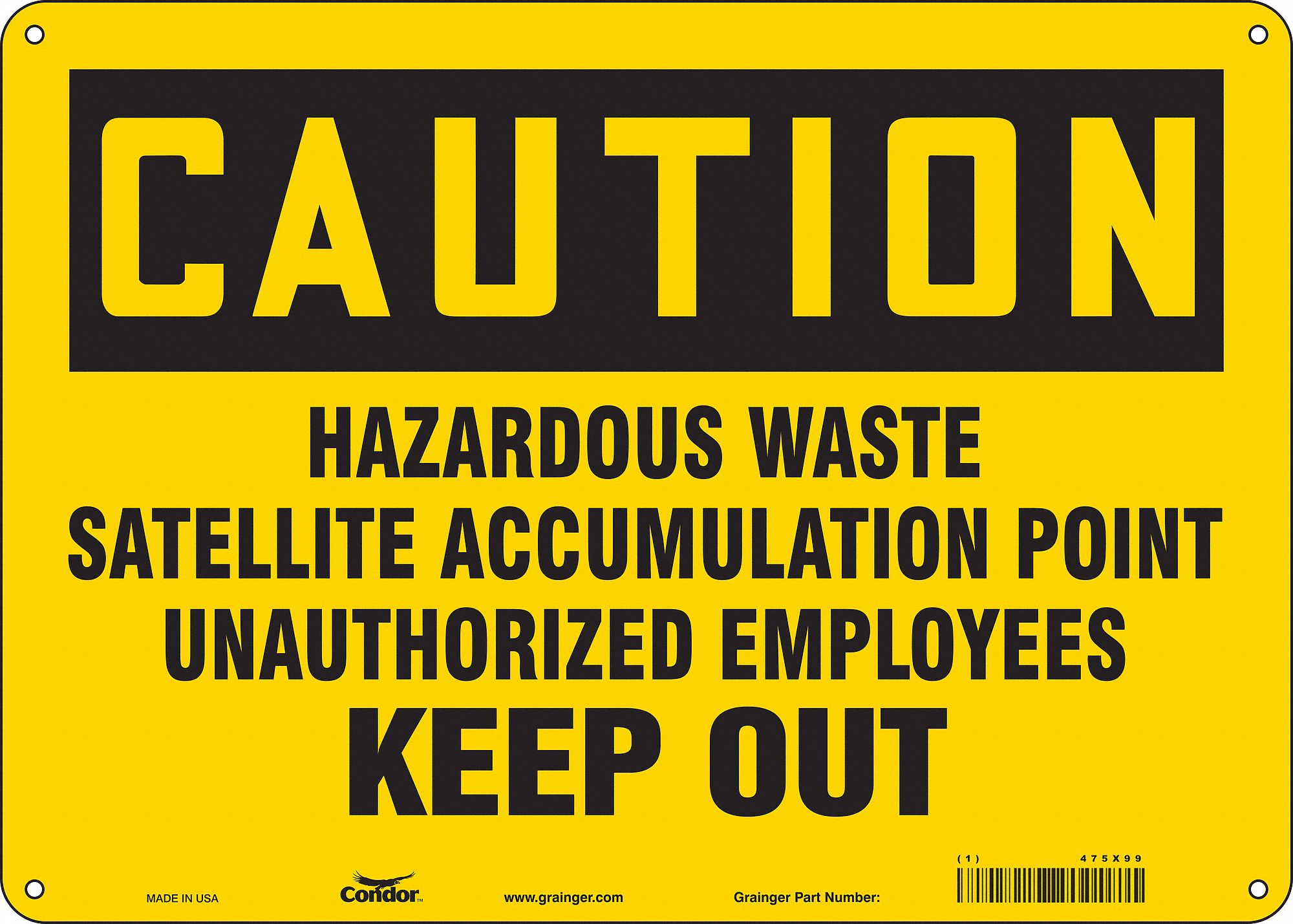 Safety Sign: Vinyl, Adhesive Sign Mounting, 10 in x 14 in Nominal Sign Size, Not Retroreflective