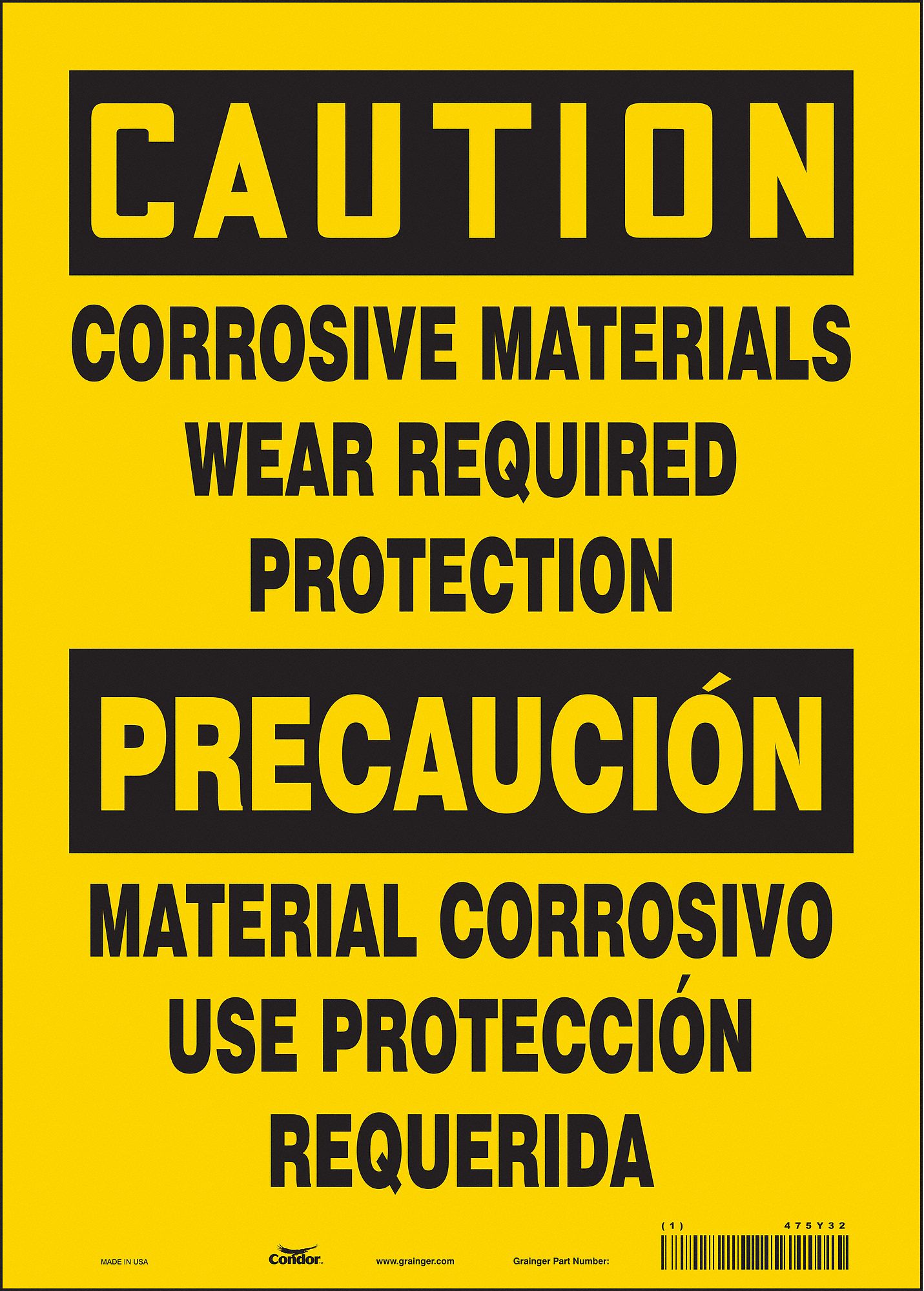 Safety Sign: Vinyl, Adhesive Sign Mounting, 14 in x 10 in Nominal Sign Size, Not Retroreflective