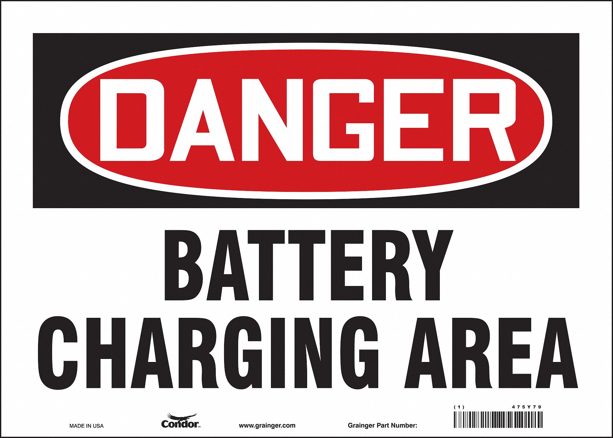 Safety Sign: Vinyl, Adhesive Sign Mounting, 10 in x 14 in Nominal Sign Size, Not Retroreflective