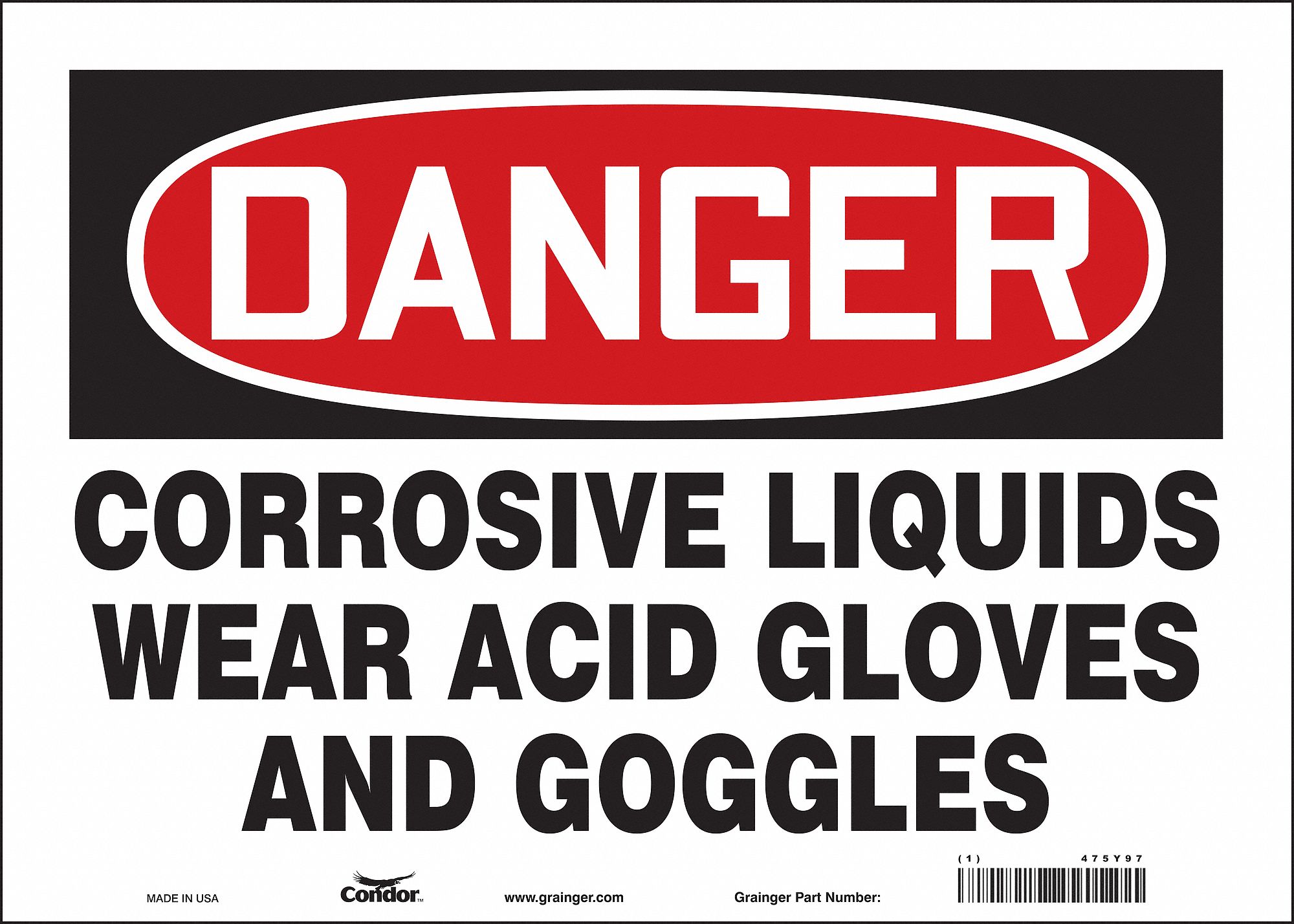 Safety Sign: Vinyl, Adhesive Sign Mounting, 10 in x 14 in Nominal Sign Size, Not Retroreflective