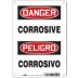 Danger/Peligro: Corrosive/Corrosivo Signs