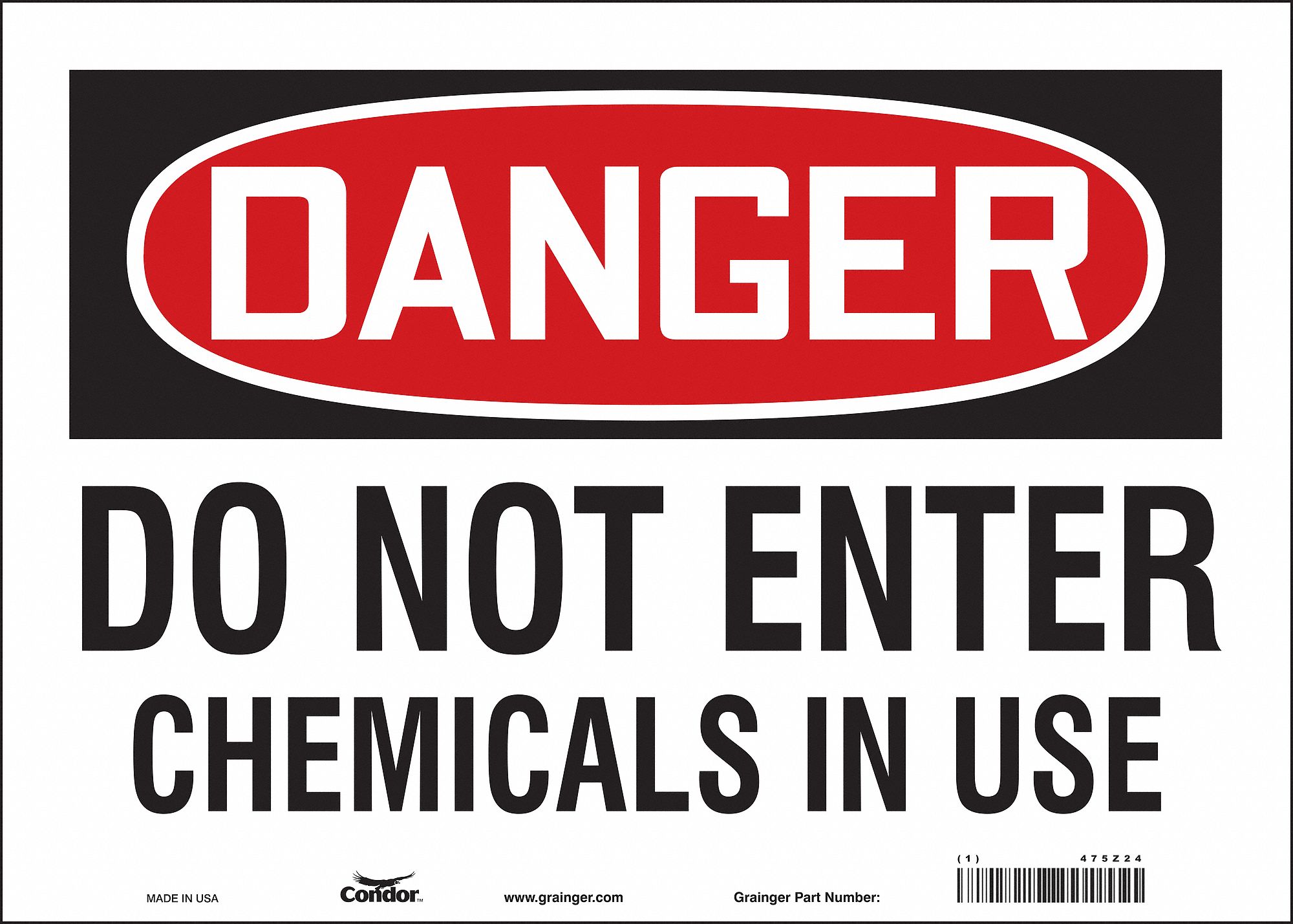 Safety Sign: Vinyl, Adhesive Sign Mounting, 10 in x 14 in Nominal Sign Size, Not Retroreflective