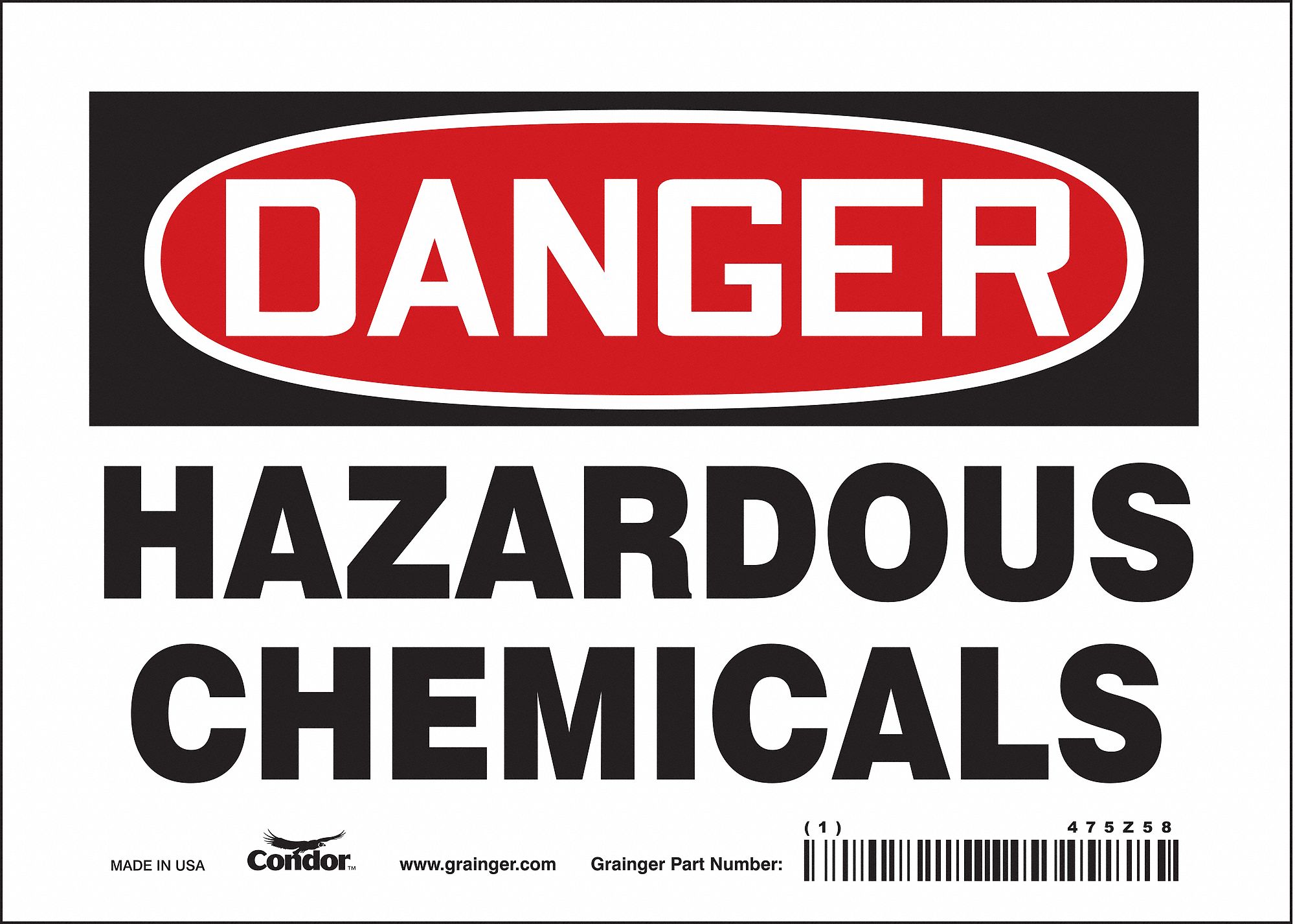 Safety Sign: Vinyl, Adhesive Sign Mounting, 5 in x 7 in Nominal Sign Size, Not Retroreflective