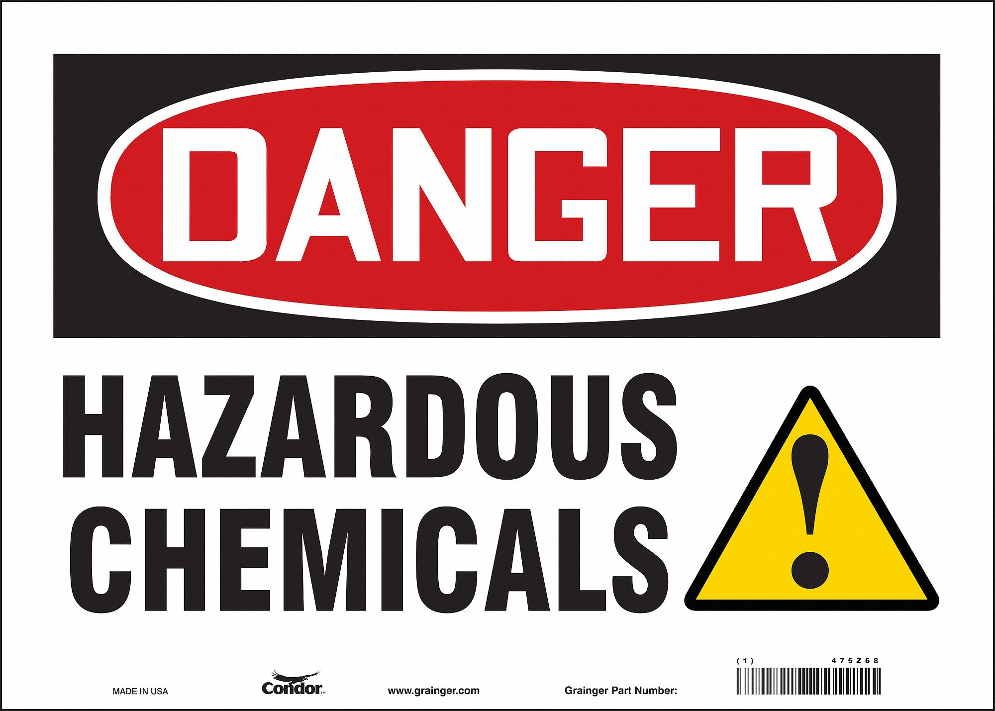 Safety Sign: Vinyl, Adhesive Sign Mounting, 10 in x 14 in Nominal Sign Size, Not Retroreflective