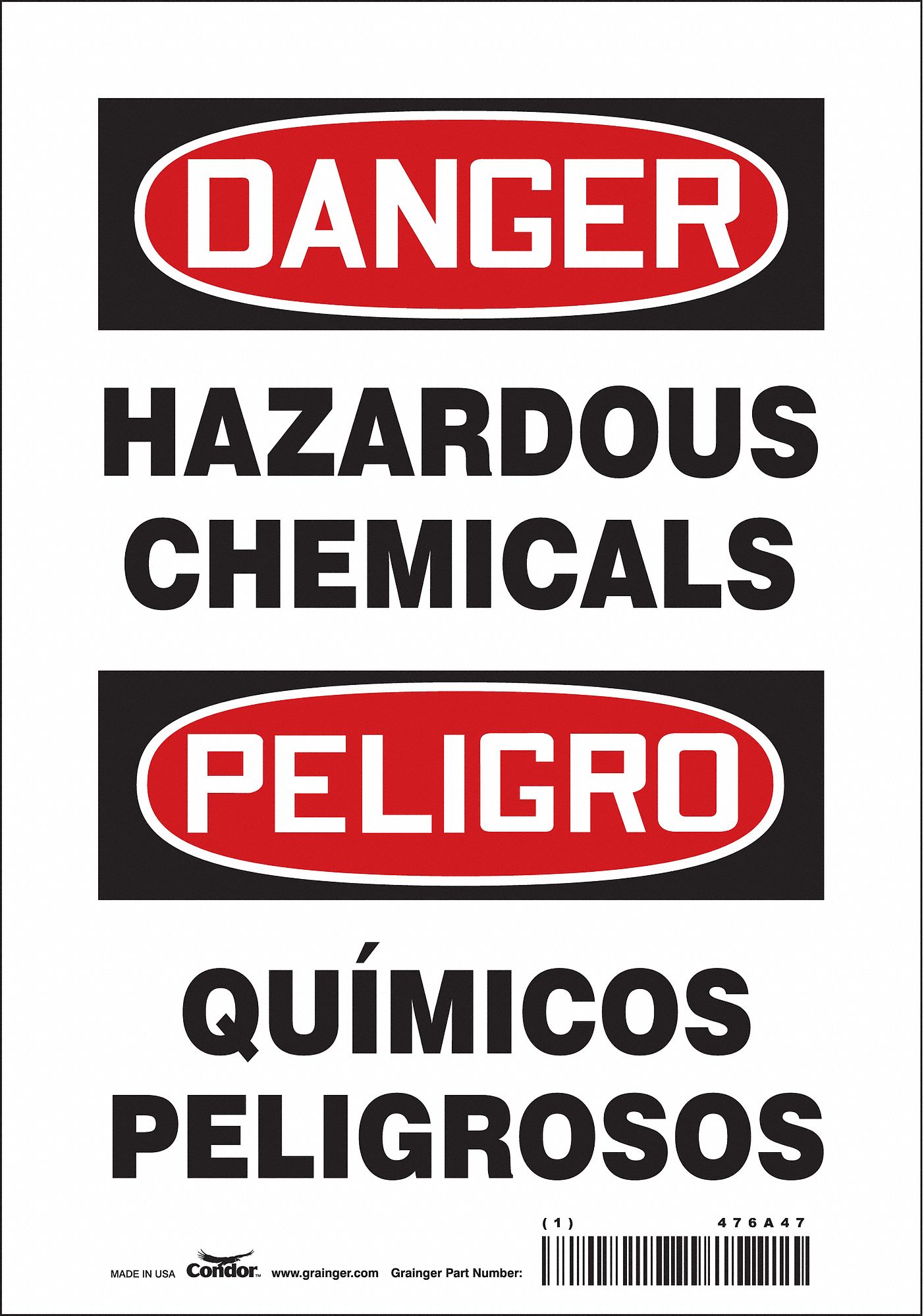 Safety Sign: Vinyl, Adhesive Sign Mounting, 10 in x 7 in Nominal Sign Size, Not Retroreflective