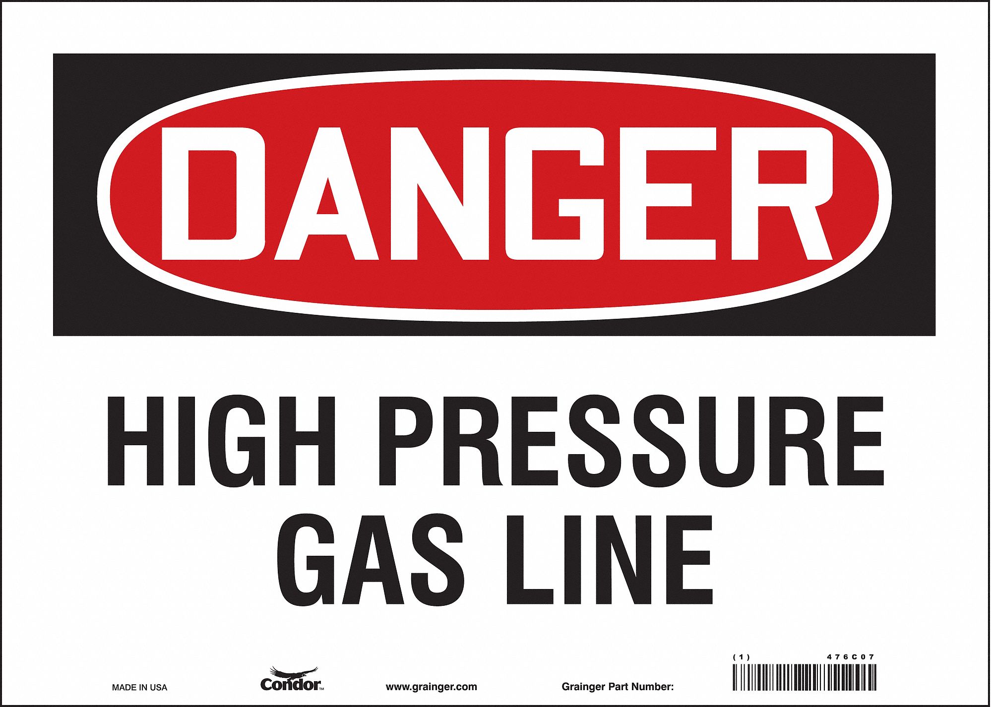 Safety Sign: Vinyl, Adhesive Sign Mounting, 10 in x 14 in Nominal Sign Size, Not Retroreflective