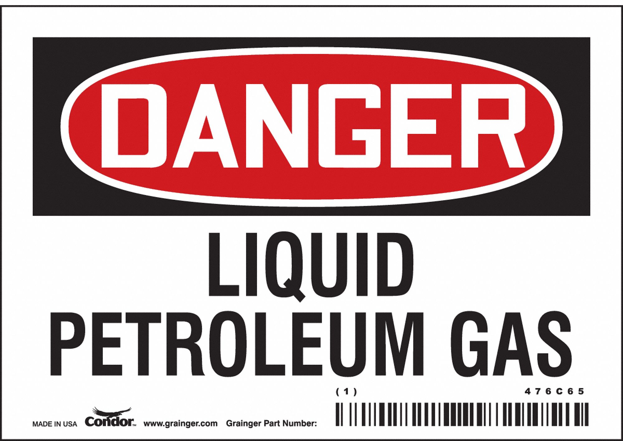 Safety Sign: Vinyl, Adhesive Sign Mounting, 3 1/2 in x 5 in Nominal Sign Size, Not Retroreflective