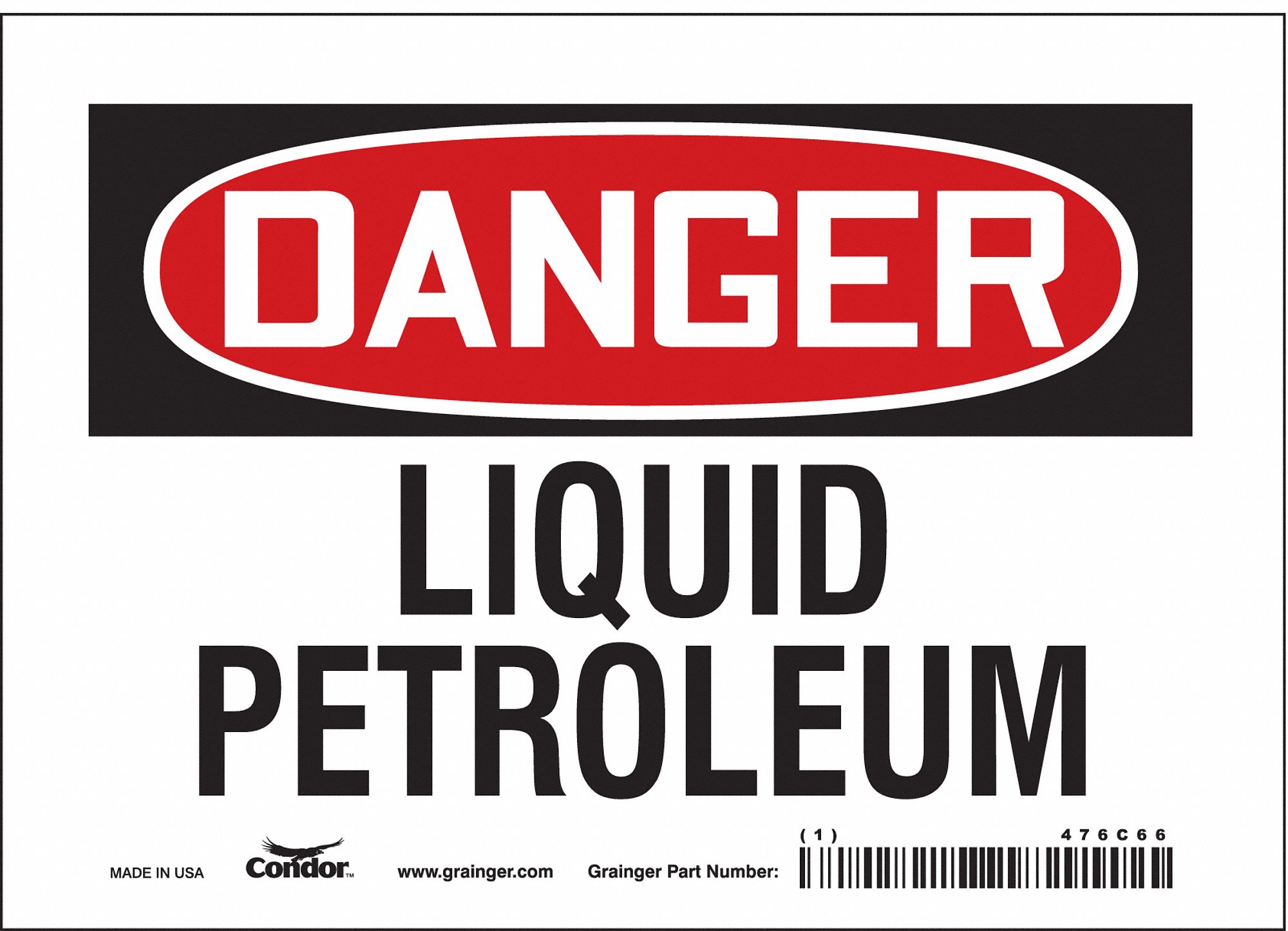 Safety Sign: Vinyl, Adhesive Sign Mounting, 5 in x 7 in Nominal Sign Size, Not Retroreflective