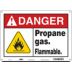 Danger: Propane Gas. Flammable. Signs