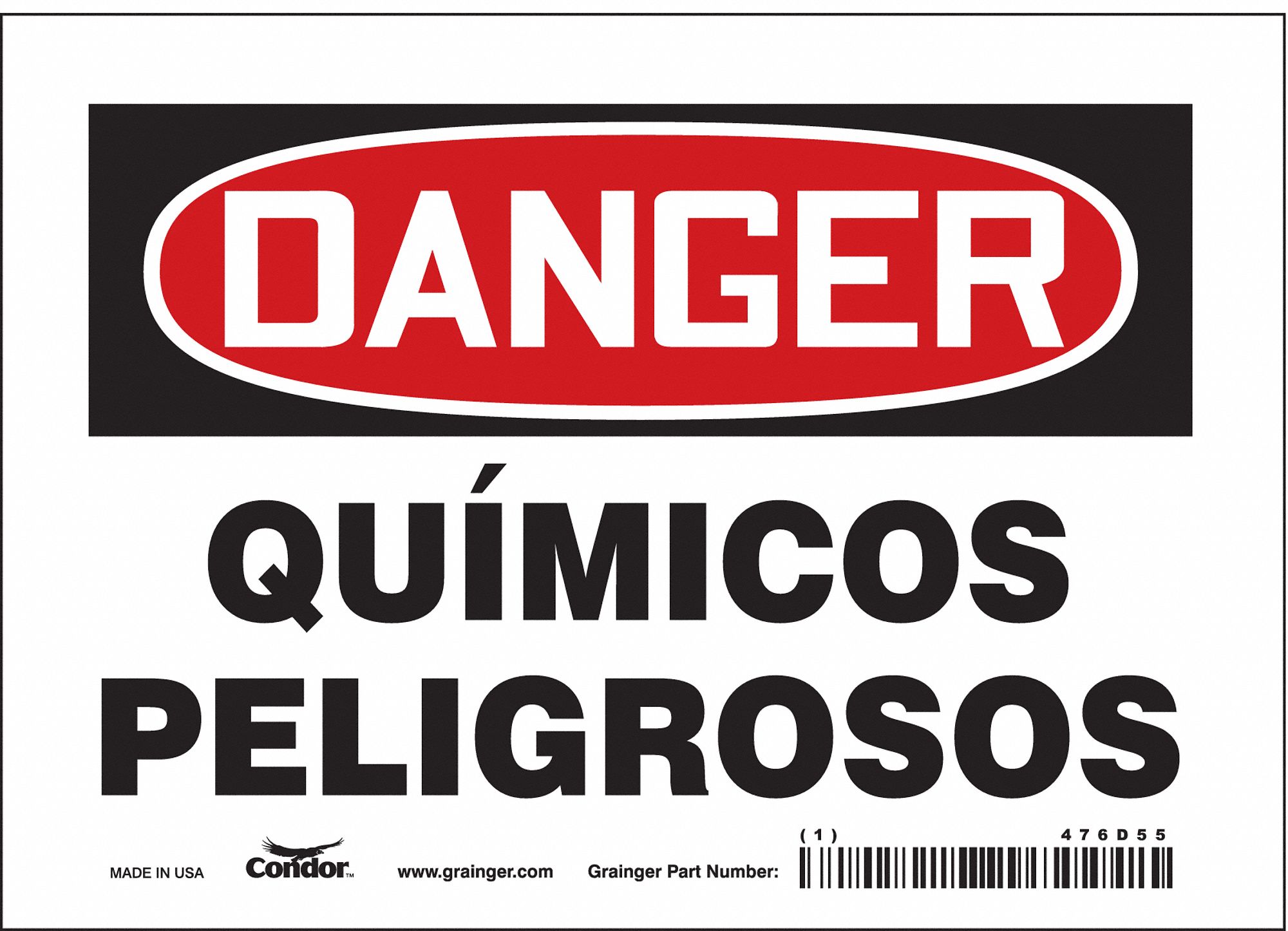 Safety Sign: Vinyl, Adhesive Sign Mounting, 5 in x 7 in Nominal Sign Size, Not Retroreflective