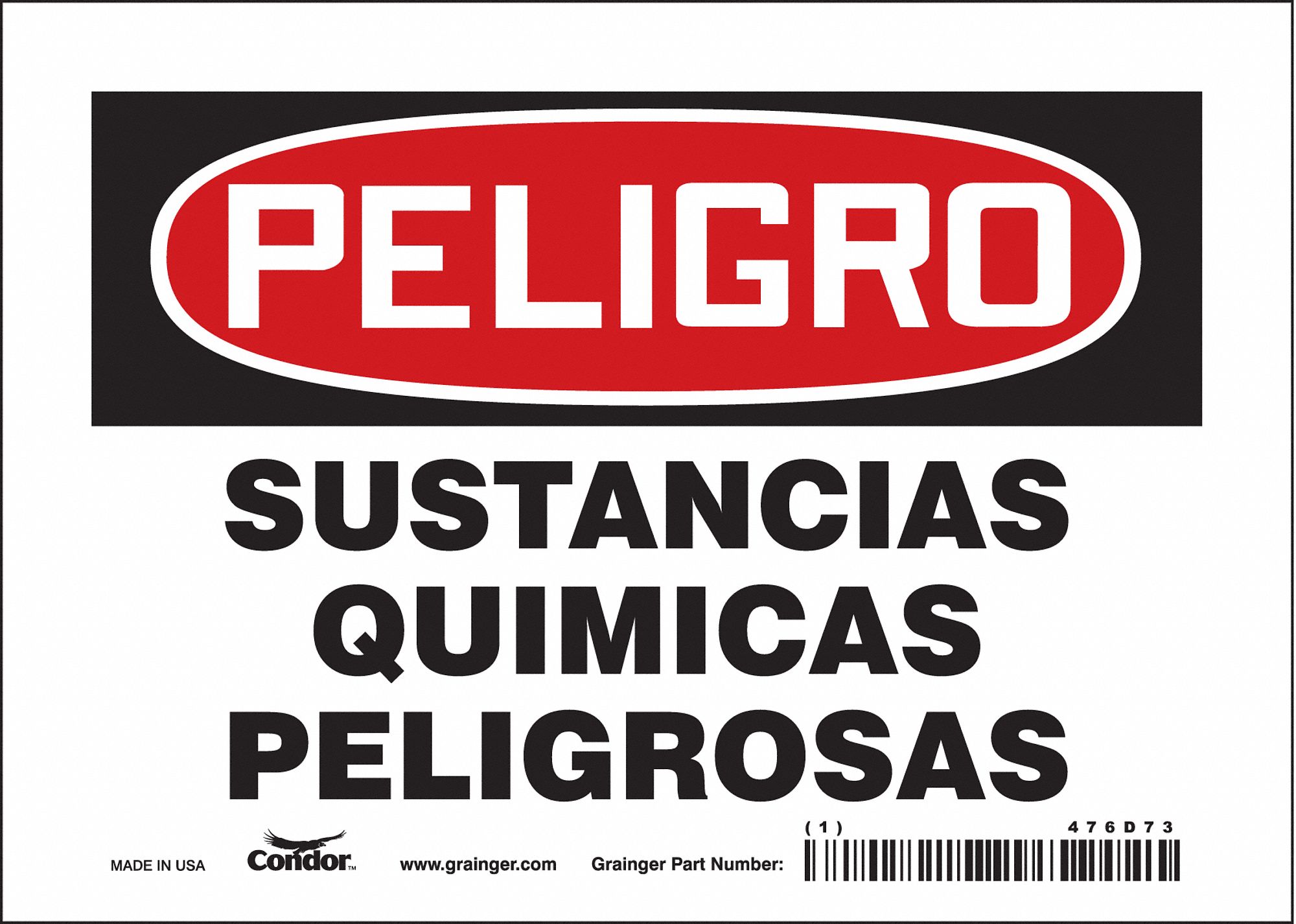 Safety Sign: Vinyl, Adhesive Sign Mounting, 5 in x 7 in Nominal Sign Size, Not Retroreflective