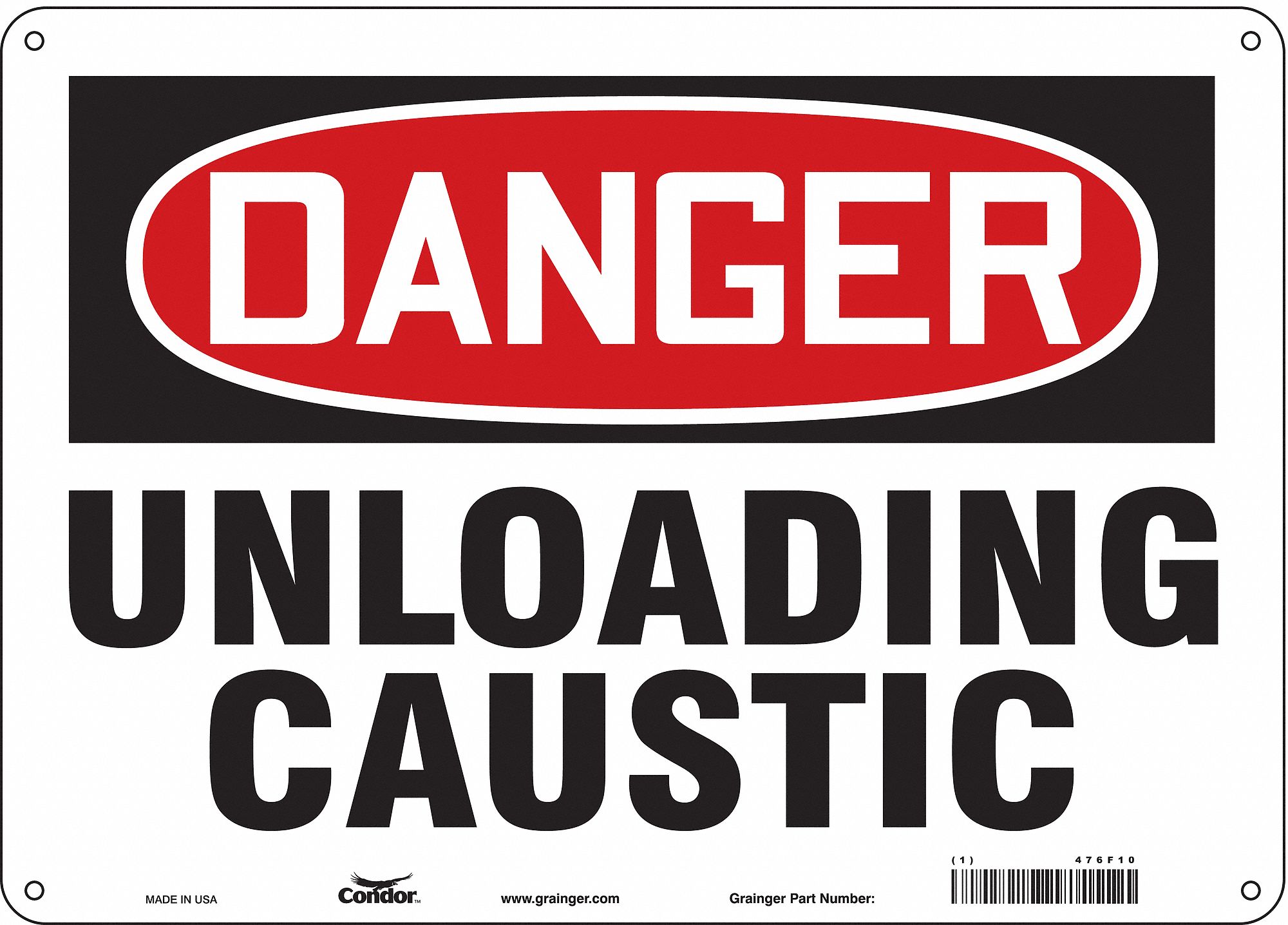Safety Sign, 10 in x 14 in, Aluminum