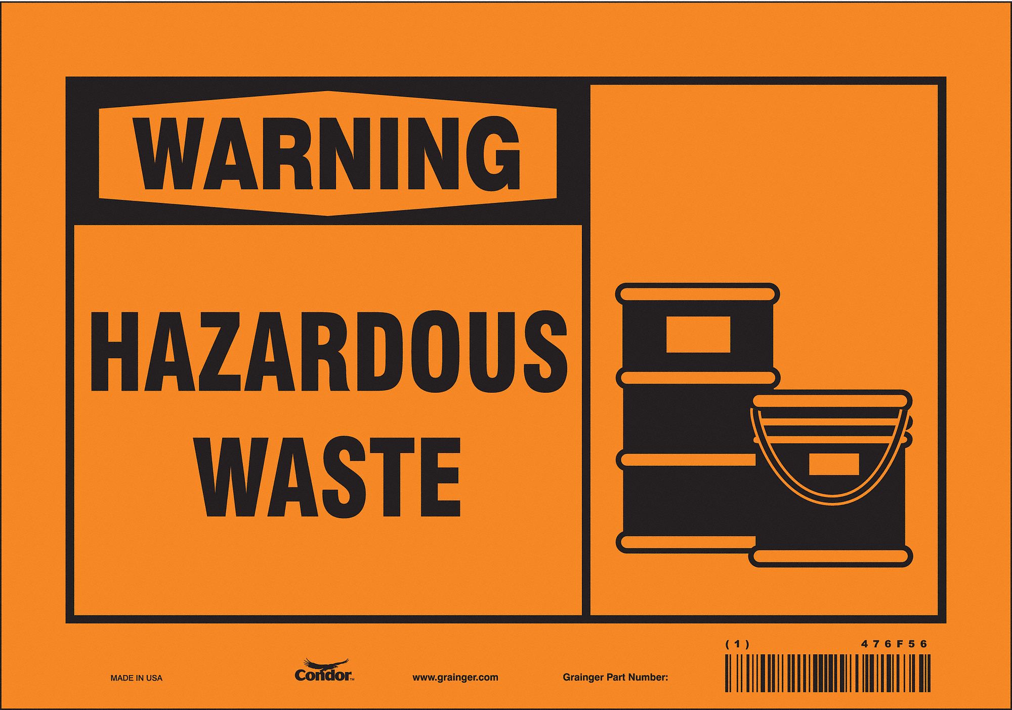 Safety Sign: Vinyl, Adhesive Sign Mounting, 7 in x 10 in Nominal Sign Size, Not Retroreflective