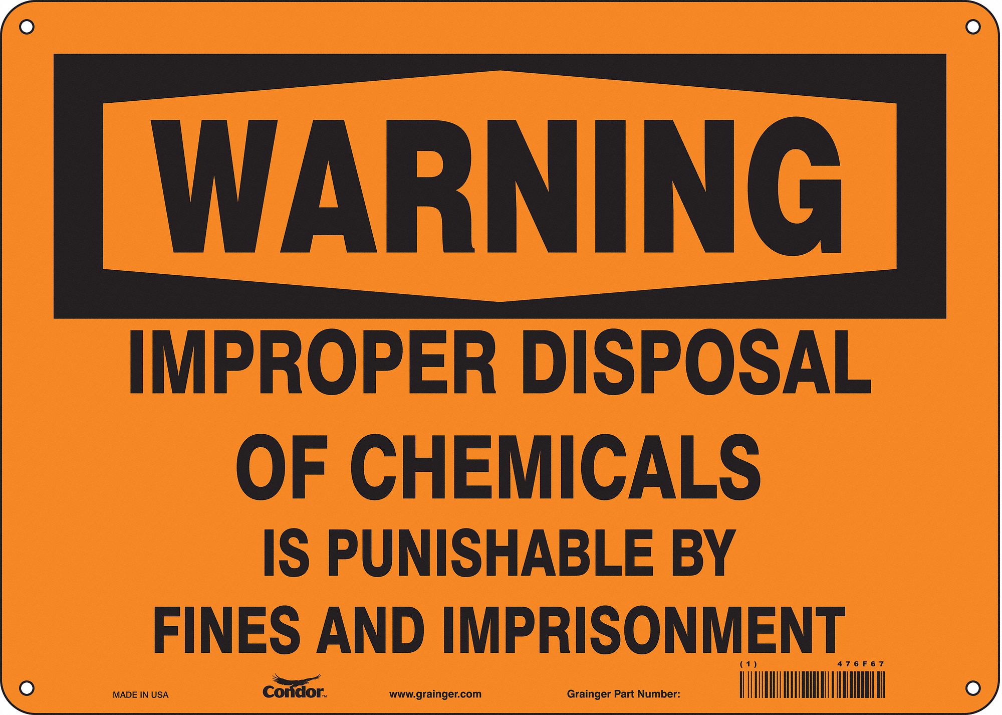 Safety Sign, 10 in x 14 in, Polyethylene