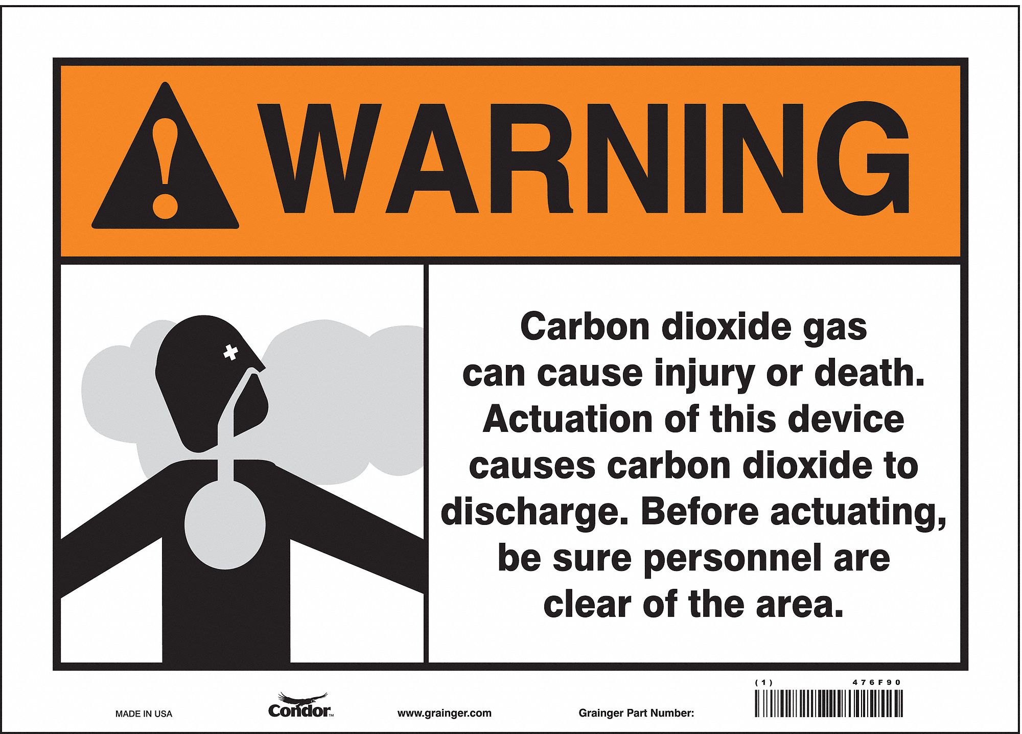 Safety Sign: Vinyl, Adhesive Sign Mounting, 10 in x 14 in Nominal Sign Size, Not Retroreflective