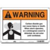 Warning: Carbon Dioxide Gas Can Cause Injury Or Death. When Alarm Operates, Or A Wintergreen Scent Is Detected, Do Not Enter Until Ventilated. Signs