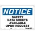 Notice: Safety Data Sheets Available Upon Request Signs