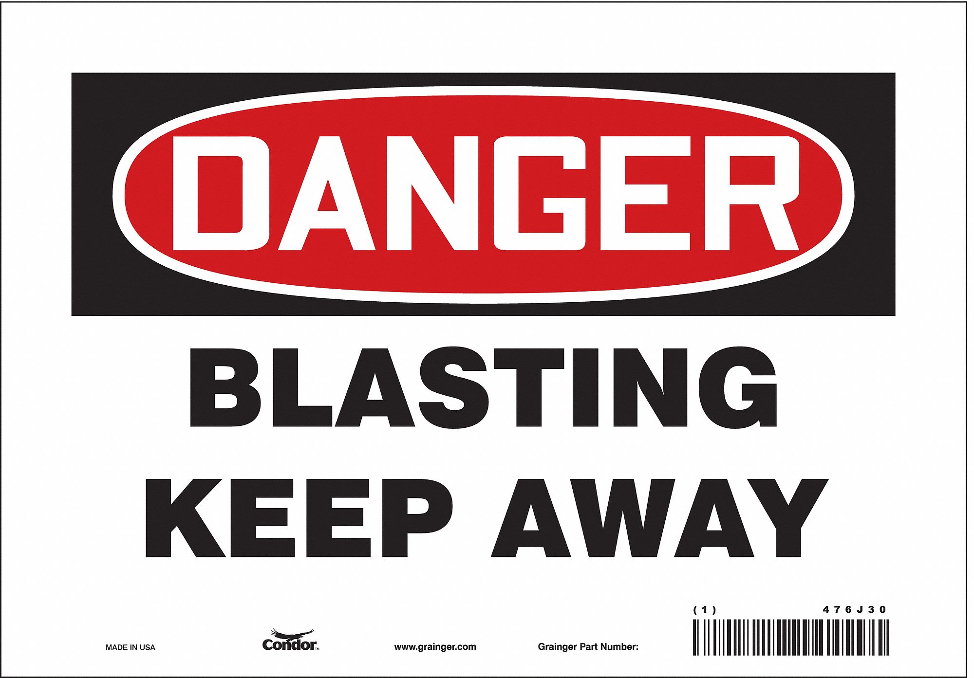 Safety Sign: Vinyl, Adhesive Sign Mounting, 7 in x 10 in Nominal Sign Size, Not Retroreflective